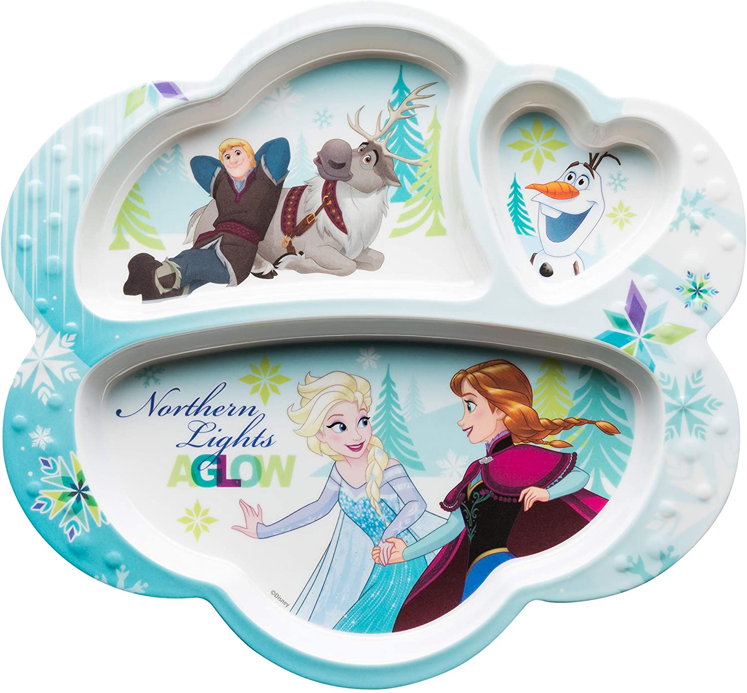 Zak Designs Disney Frozen Kids Divided Plates