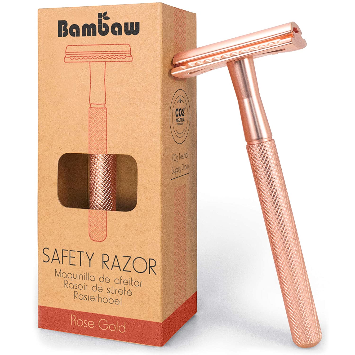 Rose Gold Safety Razor Women | Metal Razors for Women | Reusable Razor | Eco Friendly Shaving | Meta