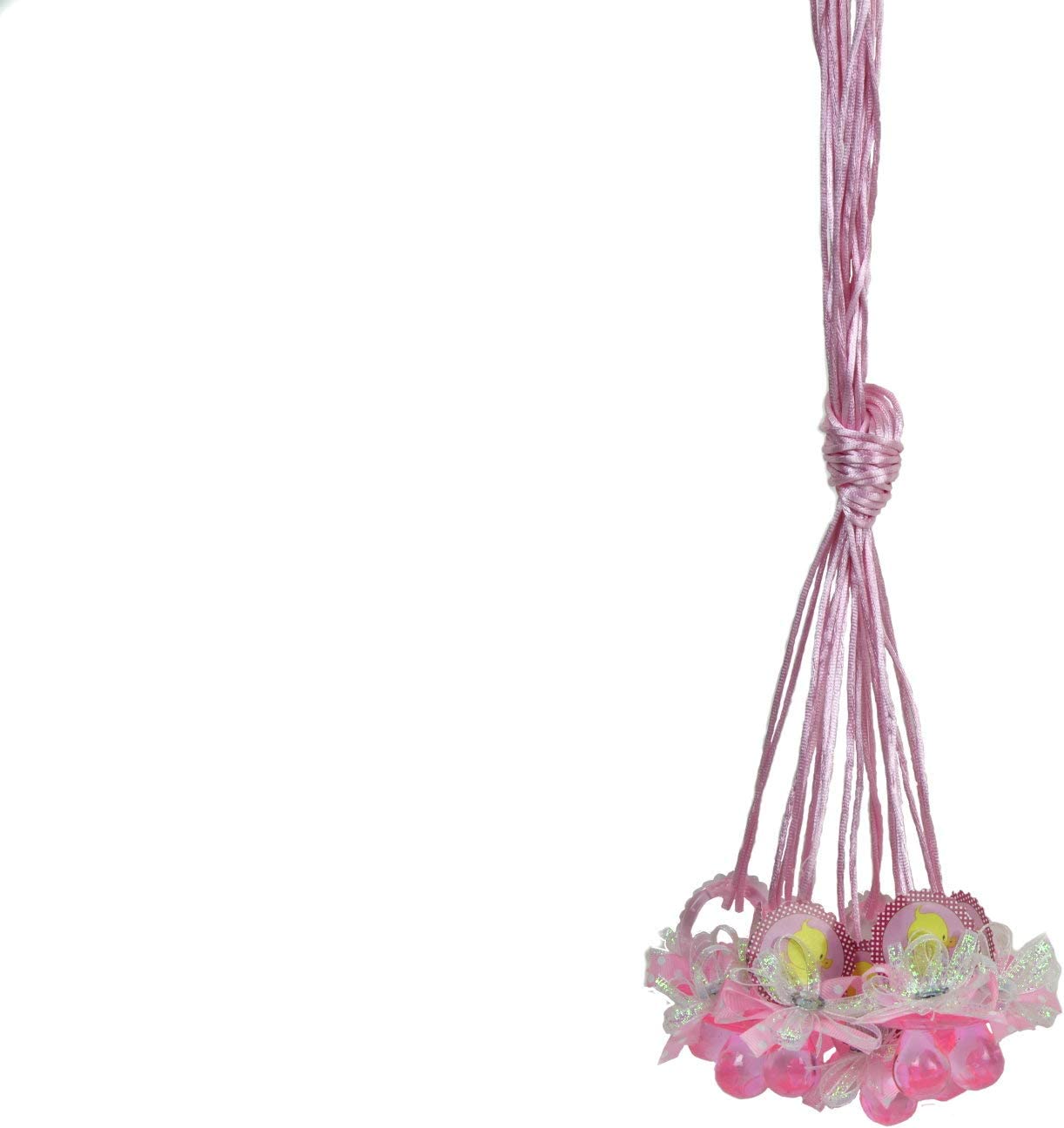 Baby Shower Pacifier Necklace Duck DesignBaby Shower Game Pink