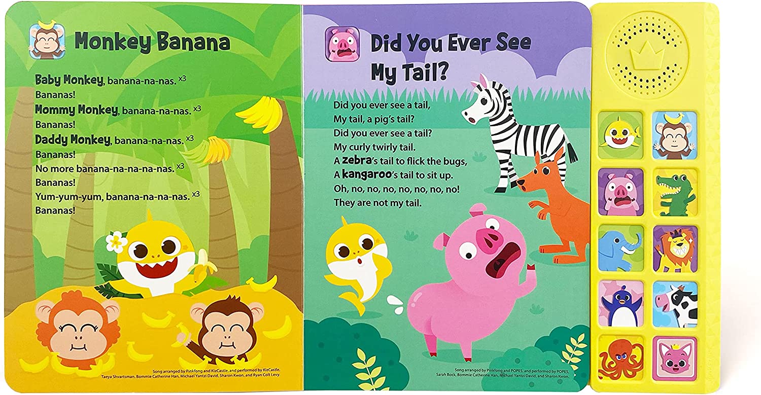 Pinkfong Baby Shark Animal Songs Sound Book | Premium 10 Button Read and Sing-Alongs, Music and Song