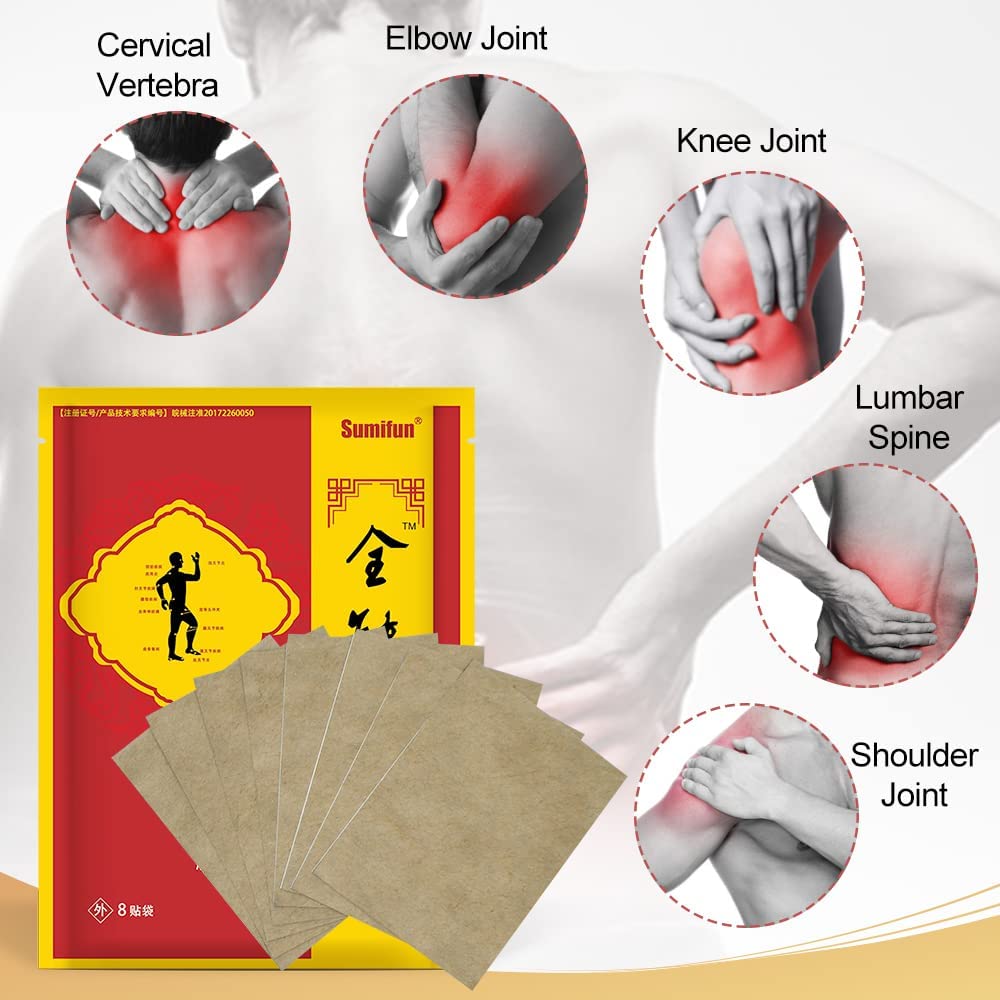 Sumifun 64 Count Pain Relief Patches, Pain Patches for Temporary Relief of Minor Aches Pains, Hot Pa