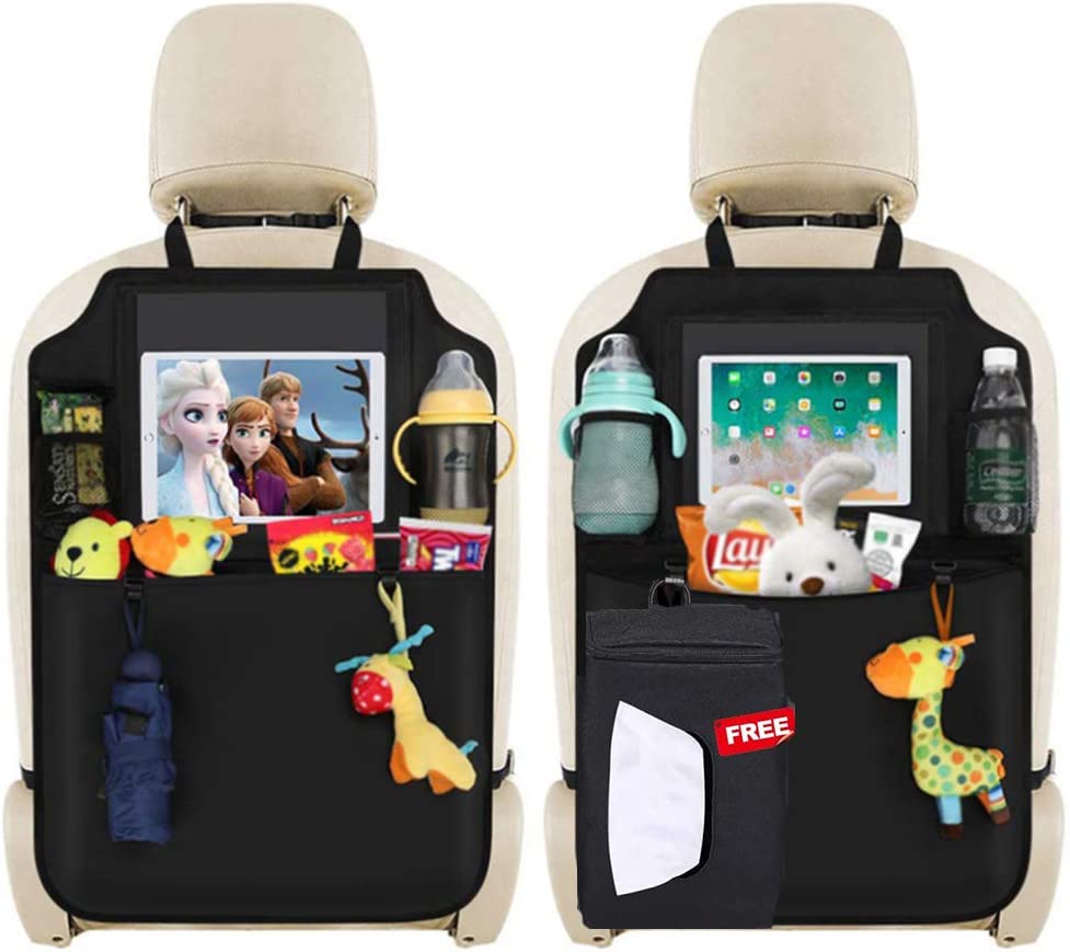 UCARE Car Backseat Organizer 2Pcs Kick Mats Waterproof Cars Seat Back Organizers Protector Covers fo