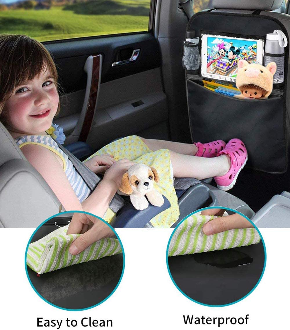 UCARE Car Backseat Organizer 2Pcs Kick Mats Waterproof Cars Seat Back Organizers Protector Covers fo