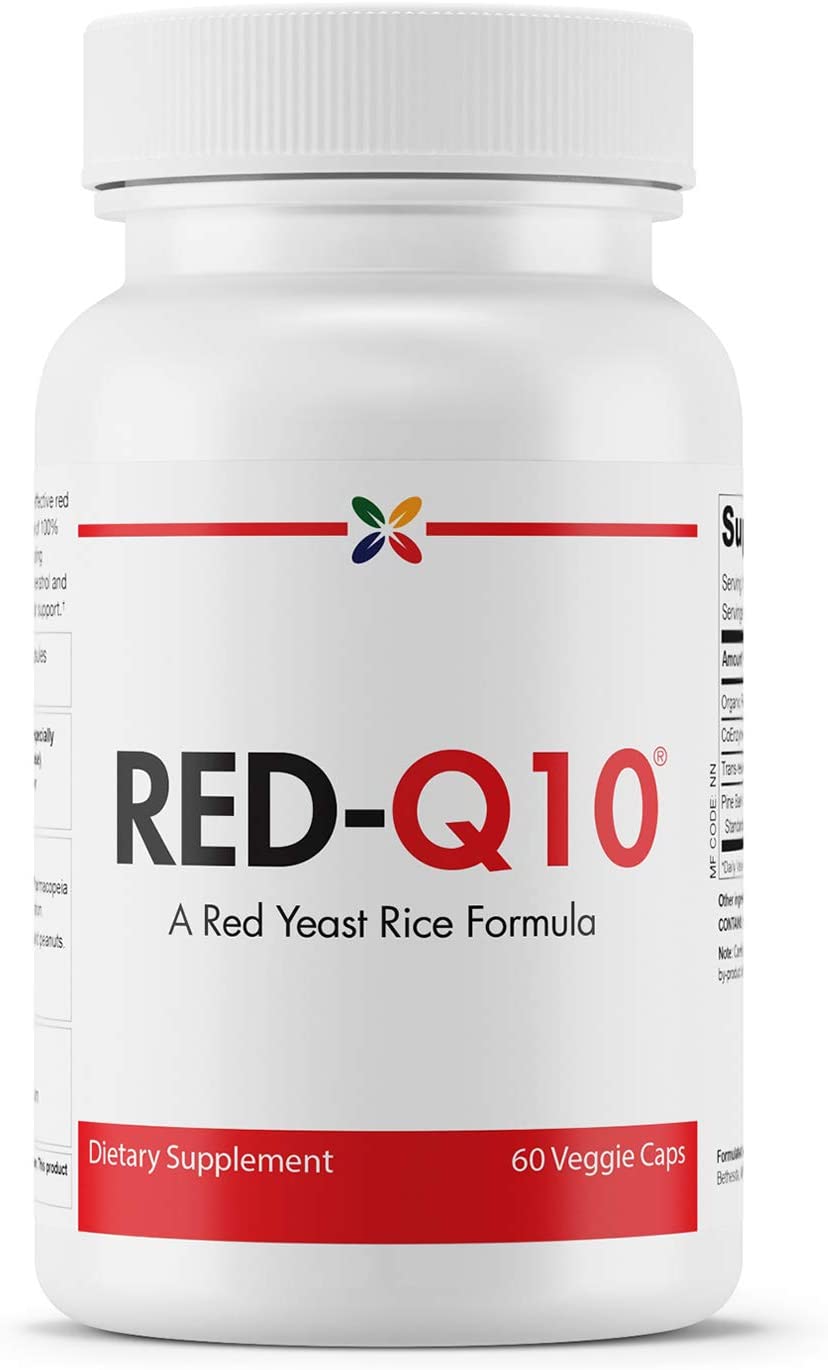 Stop Aging Now - RED-Q10 Organic Red Yeast Rice - Antioxidants, Cholesterol, Blood Pressure and Card