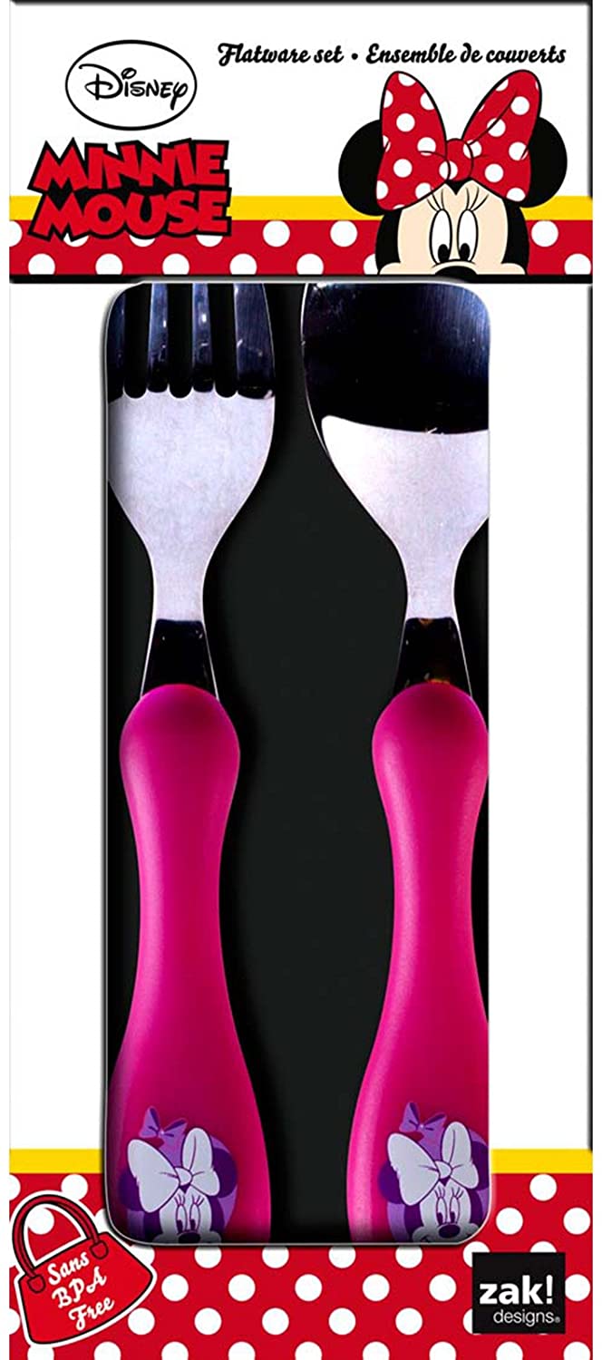 Zak Designs 8-Piece Dinnerware Set, Minnie Mouse