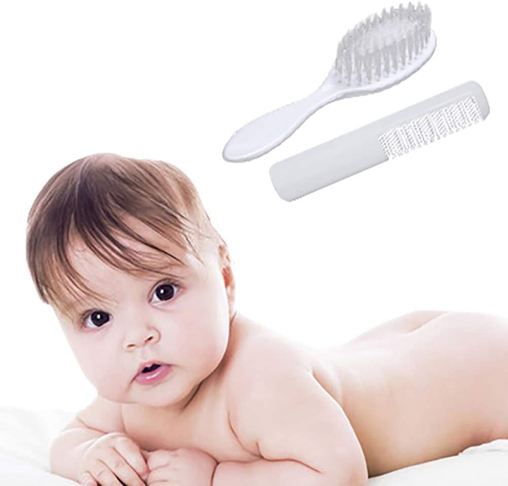 2 PCS Baby Safety Soft Hair Brush Set Infant Comb Grooming Shower Kit New Released Useful Design