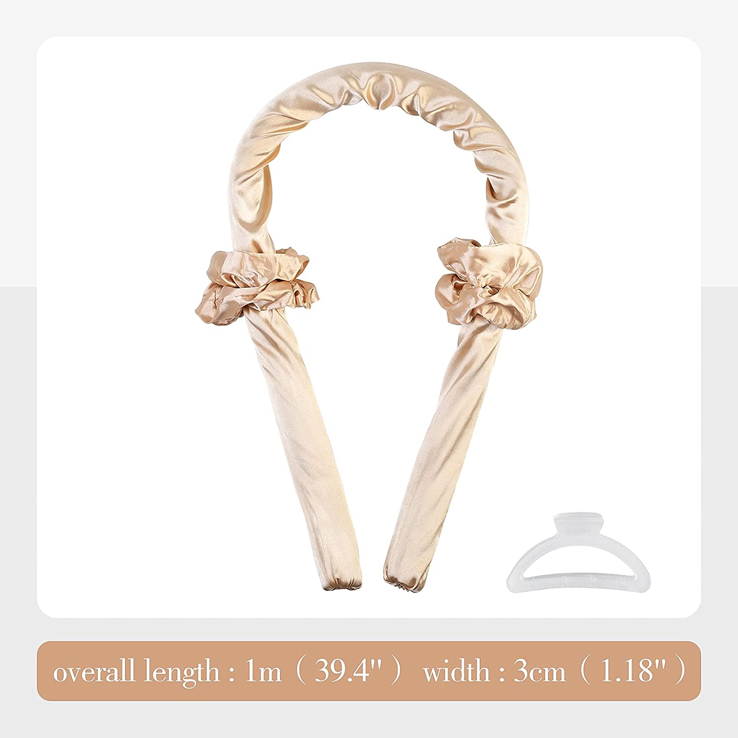 Marvelent Tik Tok Heatless Hair Curlers For Long Hair, w/Starter Kit 3pcs, No Heat Silk Curls Headba