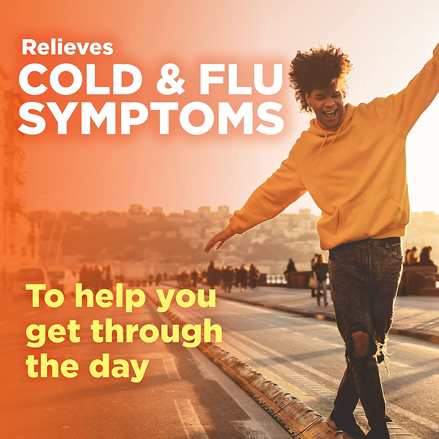 Amazon Basic Care Daytime Cold & Flu Liquid; Cold Care for Daytime Cold and Flu, 12 Fluid Ounces