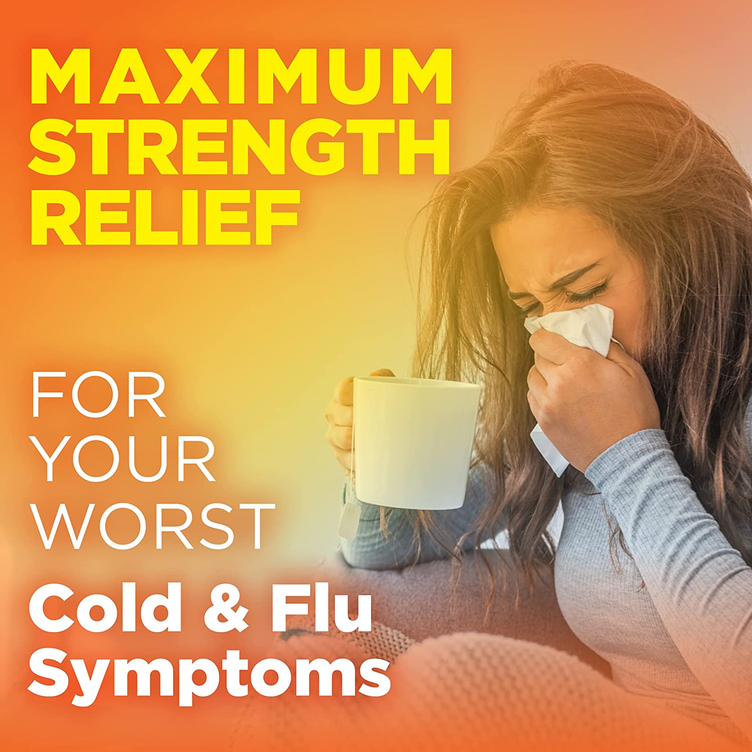 Amazon Basic Care Daytime Cold & Flu Liquid; Cold Care for Daytime Cold and Flu, 12 Fluid Ounces