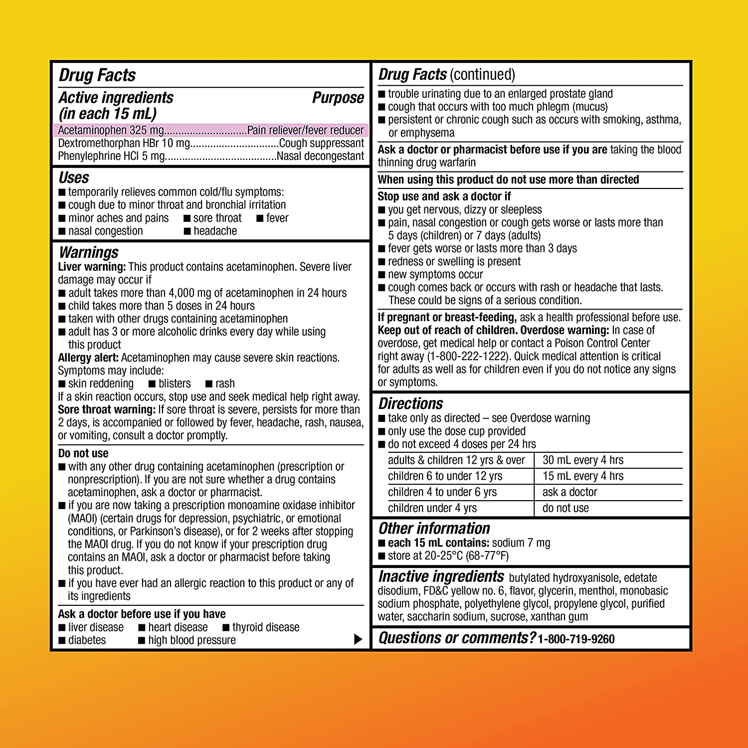 Amazon Basic Care Daytime Cold & Flu Liquid; Cold Care for Daytime Cold and Flu, 12 Fluid Ounces