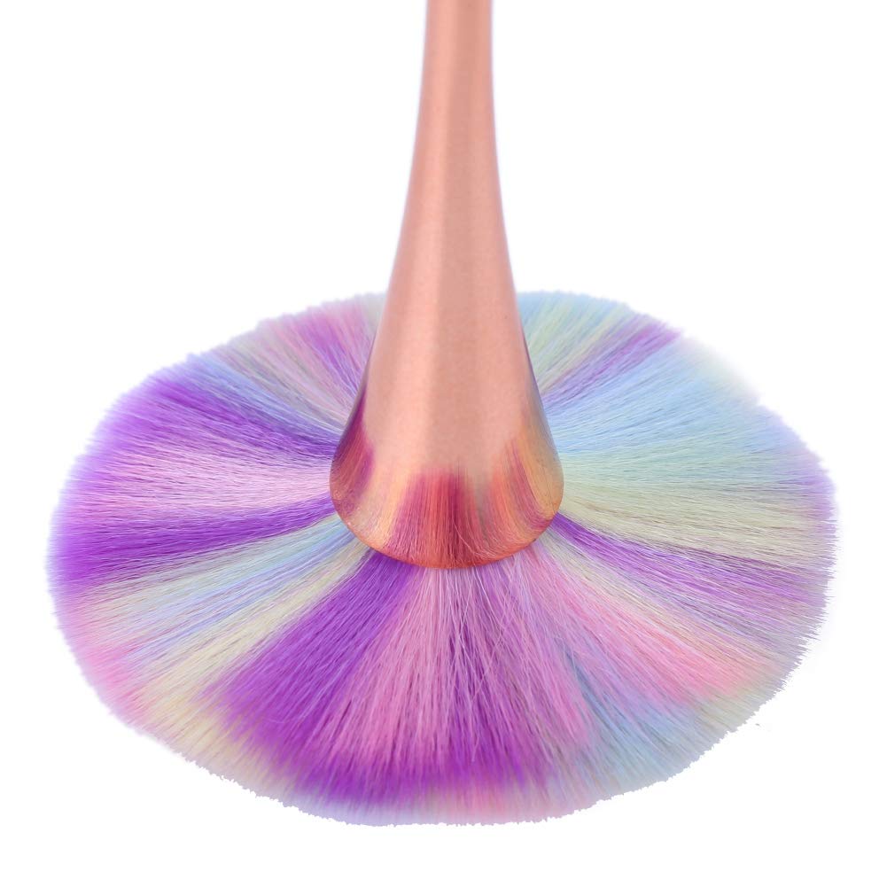 NCONCO Nail Dust Cleaning Brush, Soft Foundation Nail Art Powder Dust Removal Brushes Manicure