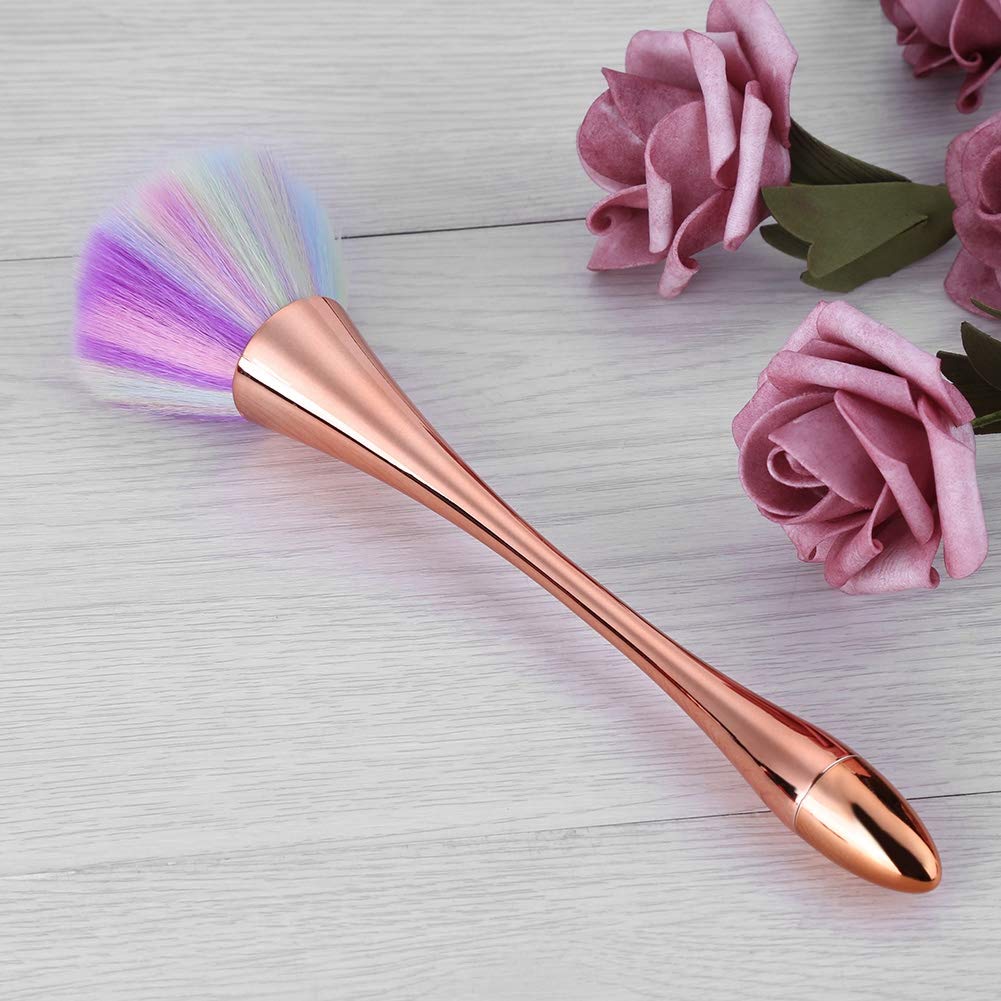 NCONCO Nail Dust Cleaning Brush, Soft Foundation Nail Art Powder Dust Removal Brushes Manicure