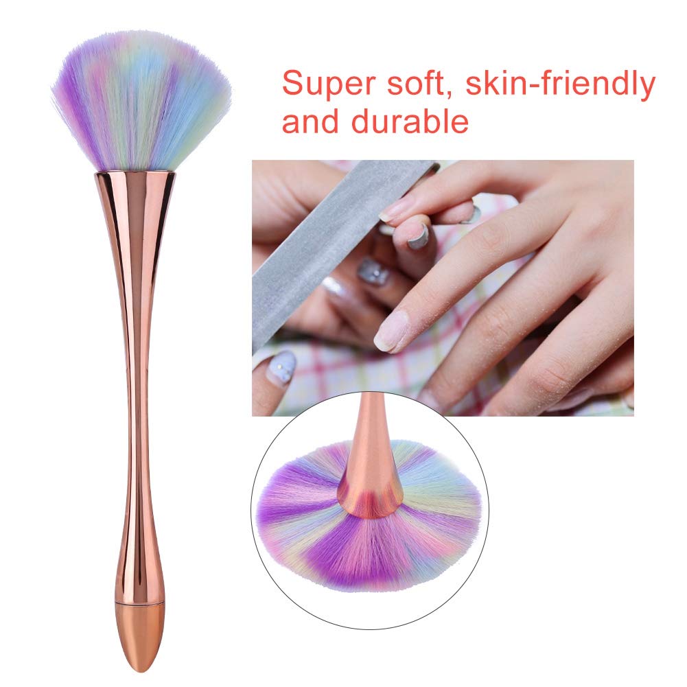 NCONCO Nail Dust Cleaning Brush, Soft Foundation Nail Art Powder Dust Removal Brushes Manicure