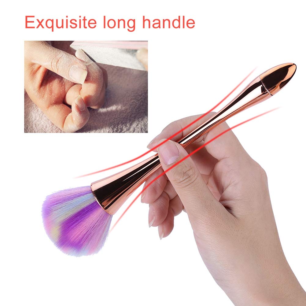 NCONCO Nail Dust Cleaning Brush, Soft Foundation Nail Art Powder Dust Removal Brushes Manicure