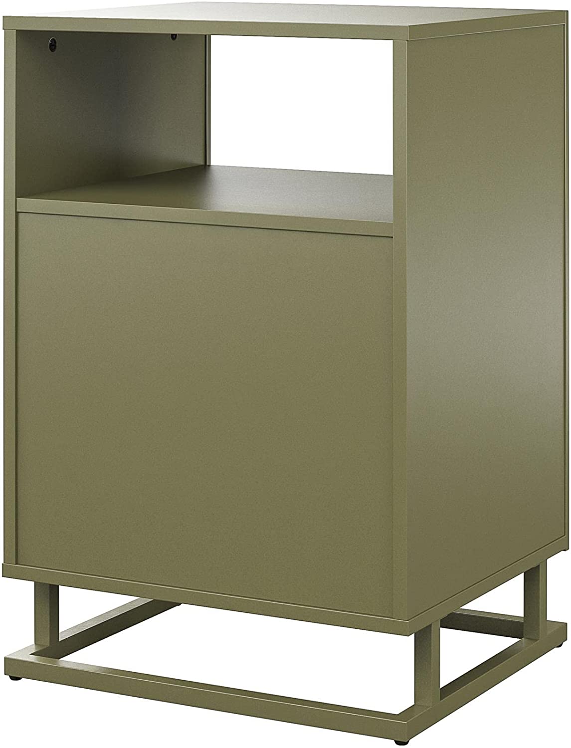 Novogratz Regal Turntable Stand/End Table, Olive Green
