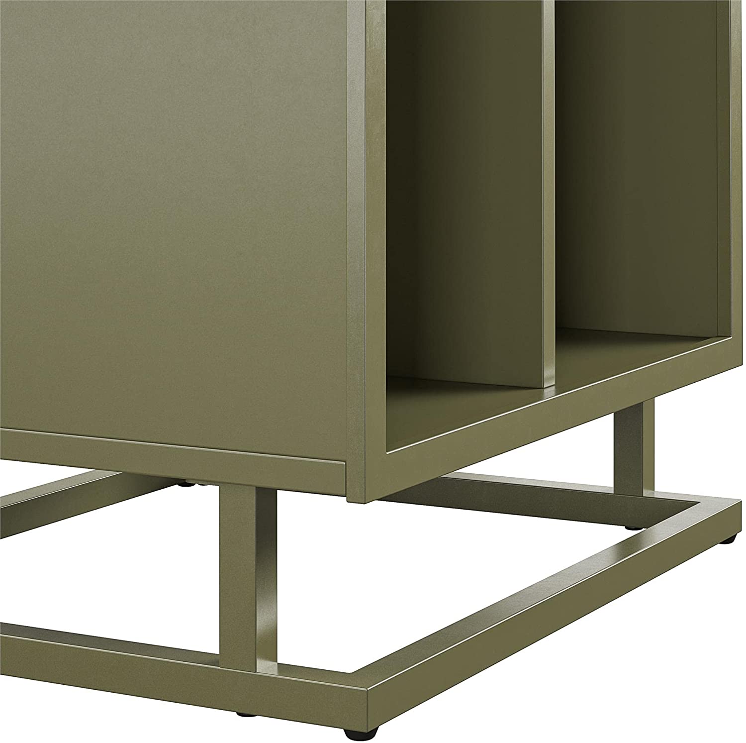 Novogratz Regal Turntable Stand/End Table, Olive Green