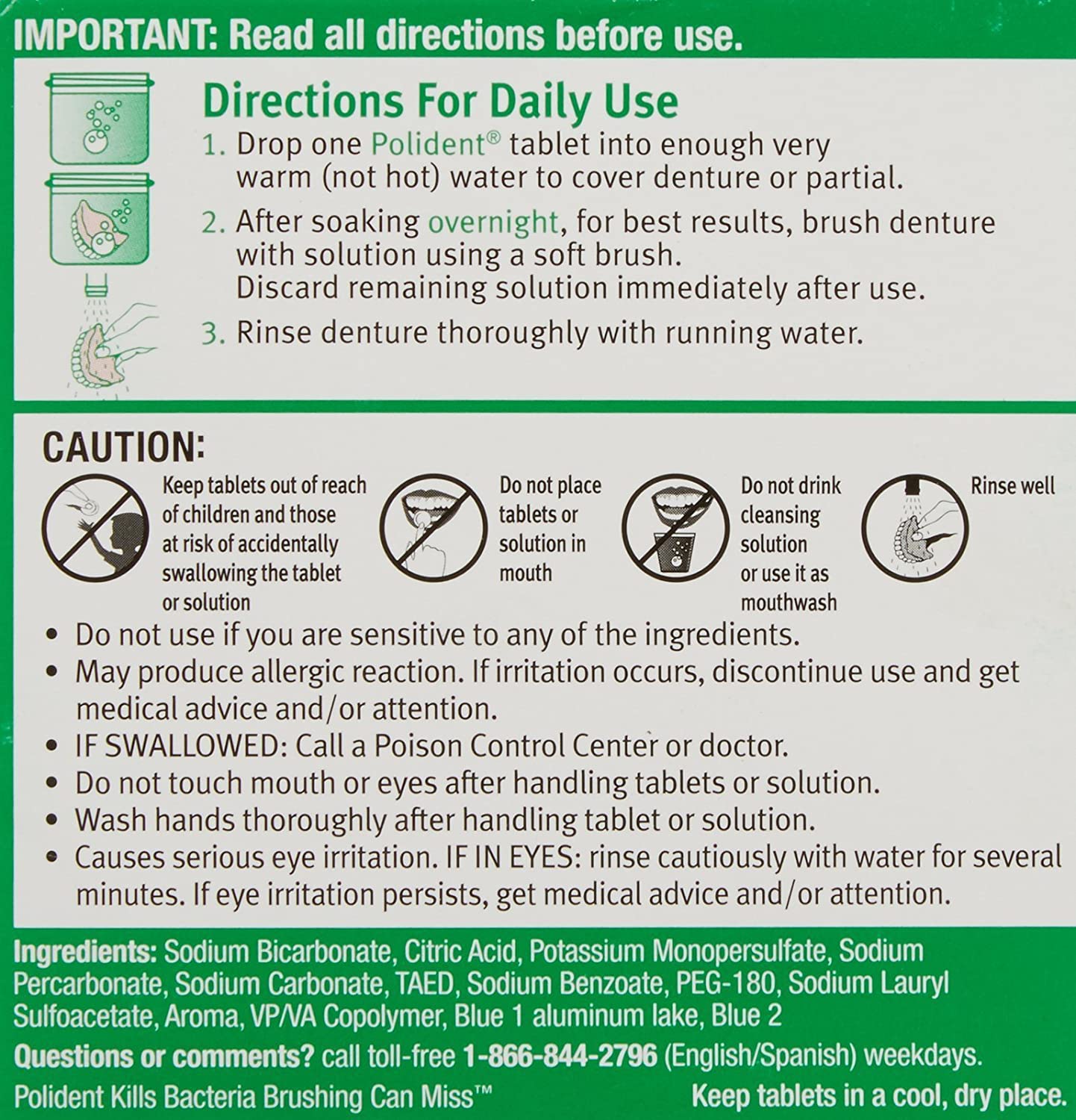 Polident 3-minute for cleaner,fresher and brighter denture 40-ea