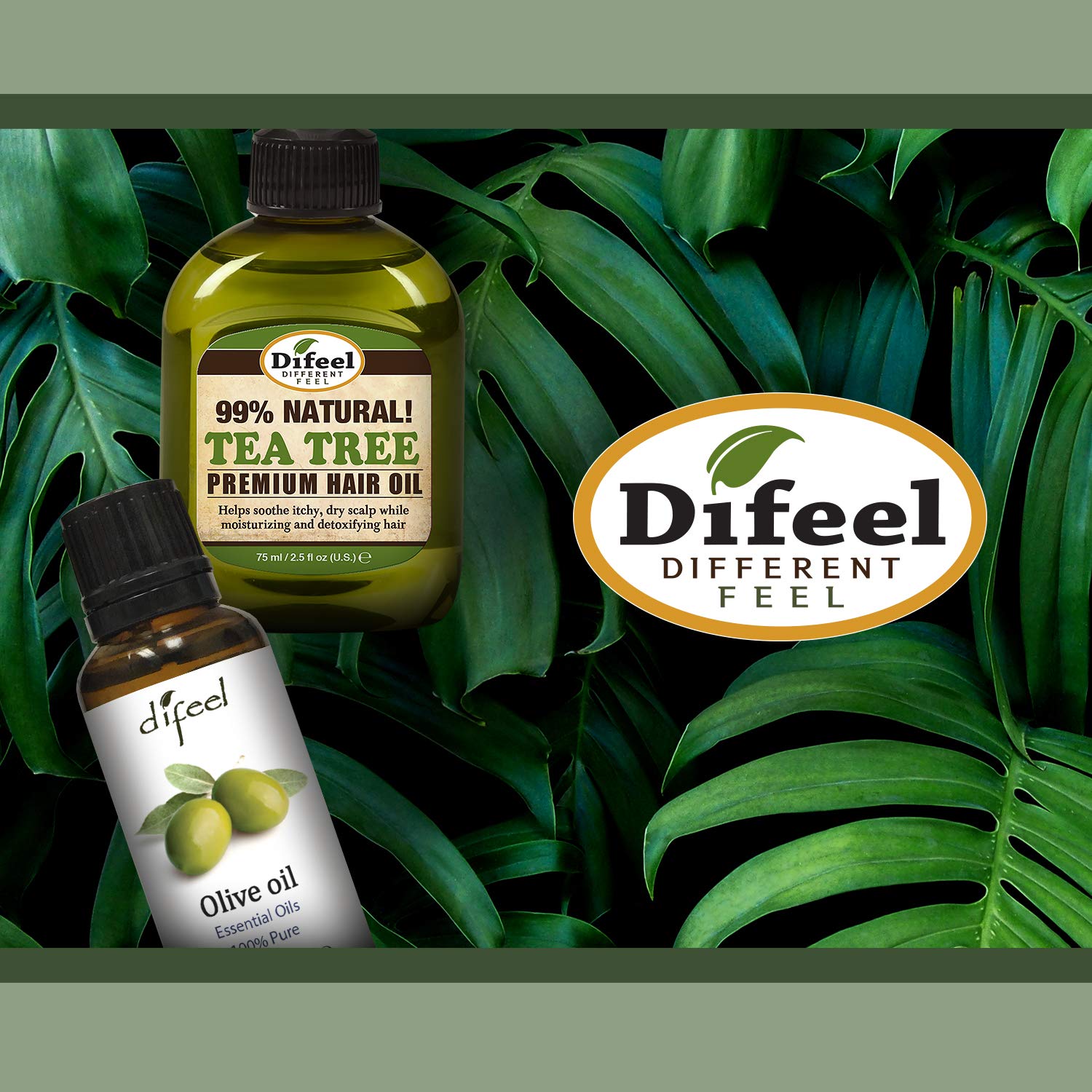 Difeel Premium Natural Hair Care Oil - Sweet Almond Oil 2.5 ounce (3 Pack)
