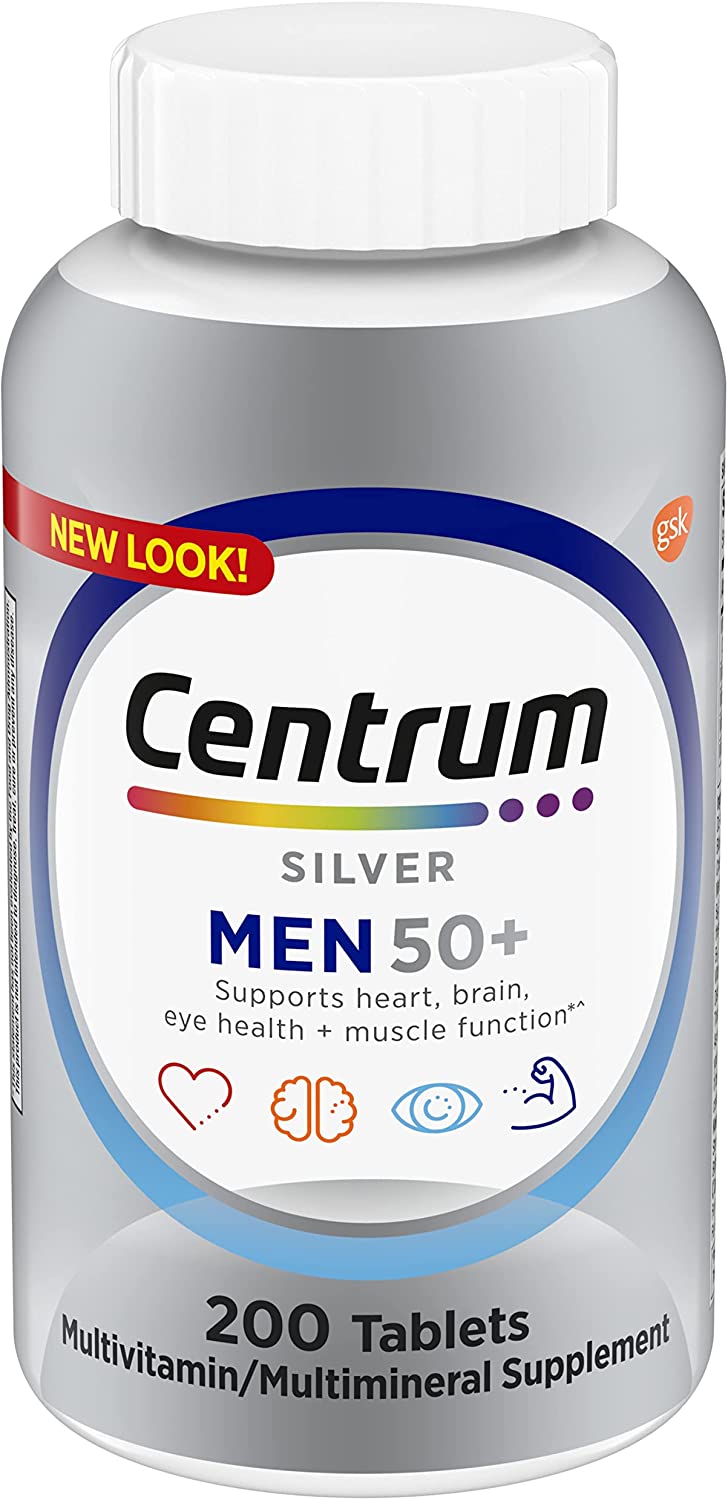 Centrum Silver Multivitamin for Men 50 Plus, Multivitamin/Multimineral Supplement with Vitamin D3, B