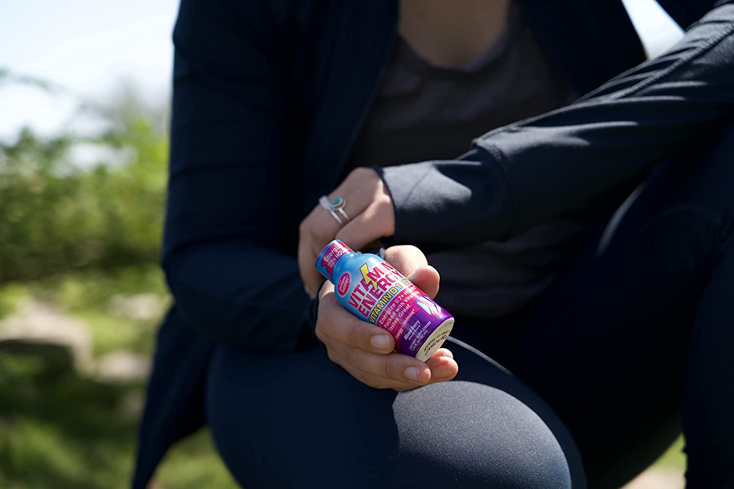 Vitamin Energy Vitamin D 100% Energy Drink Shots, Mixed Berry Flavored, Up to 7+ Hours of Energy, 1.