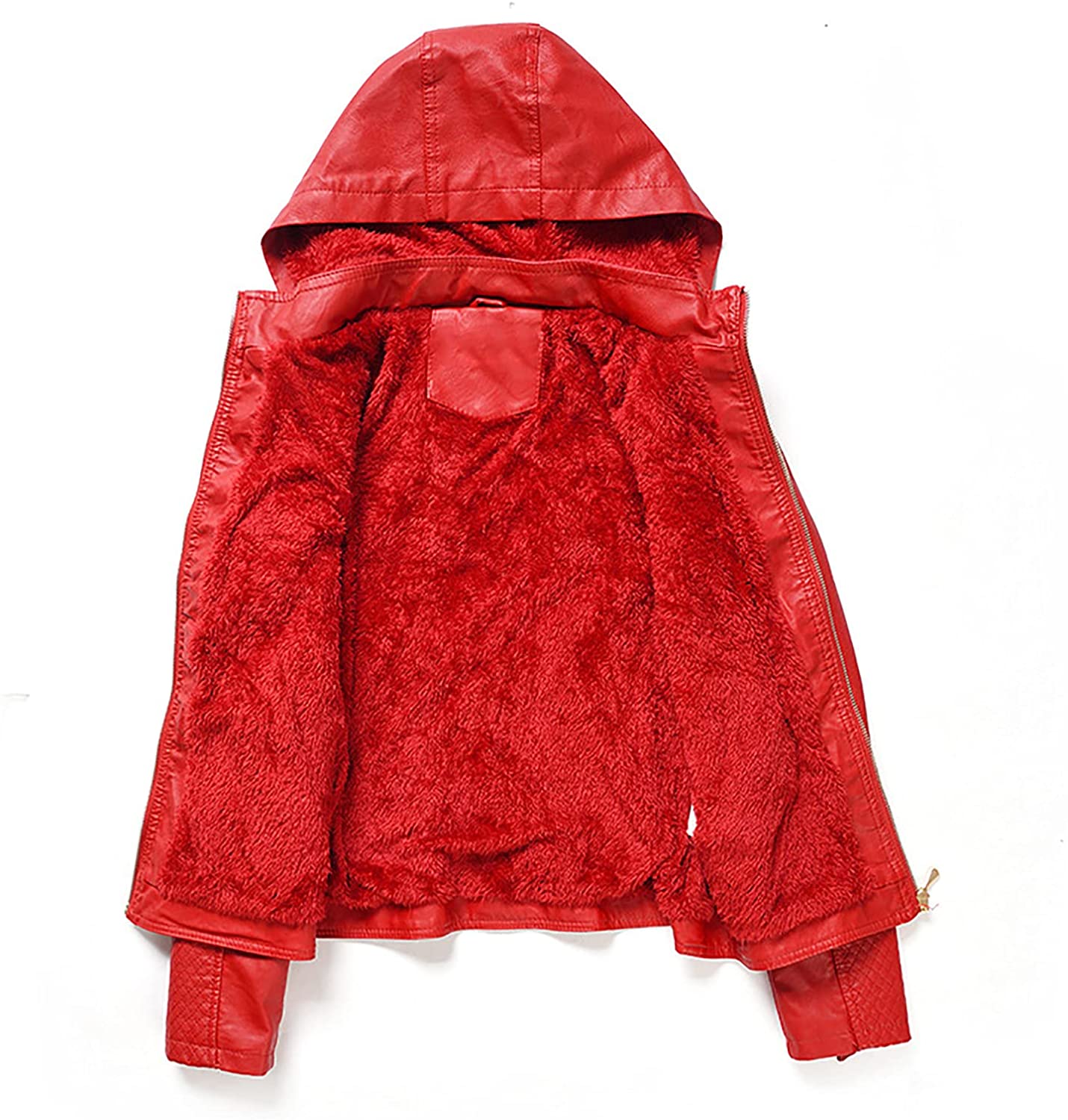 Workout Tops for Women Faux Leather Biker Jacket Trendy Motocross Racer Jacket Fall & Winter Basebal