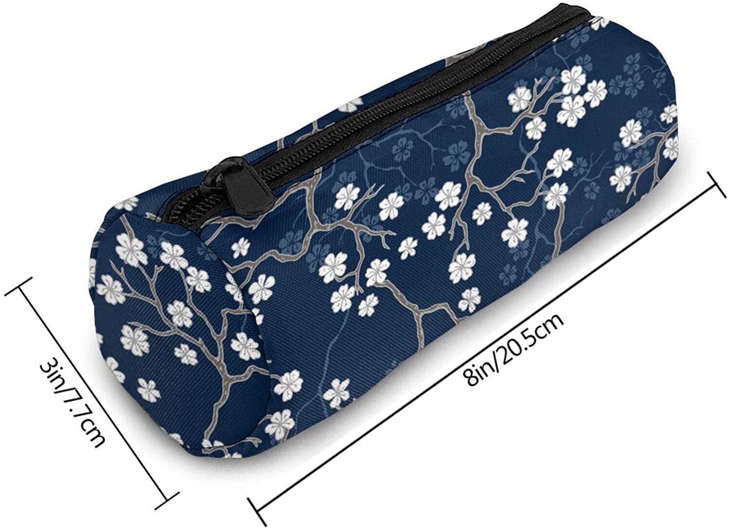 Cherry Blossoms with Branches Pencil Pen Bag Case, Women Makeup Bag Cosmetic Storage Pouch Holder Bo