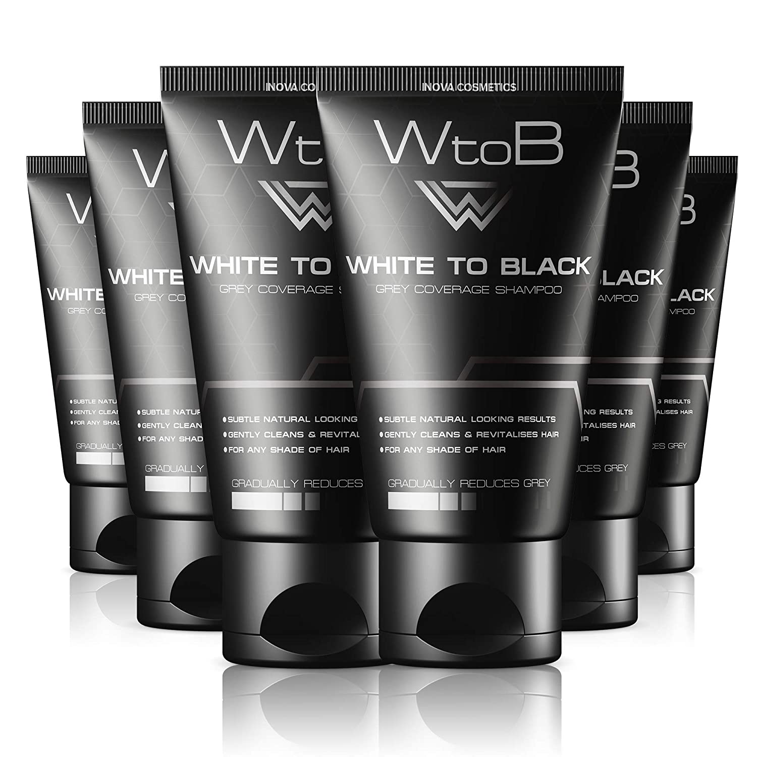 White to Black, Grey Coverage Shampoo, 50 ml (Pack of 2)