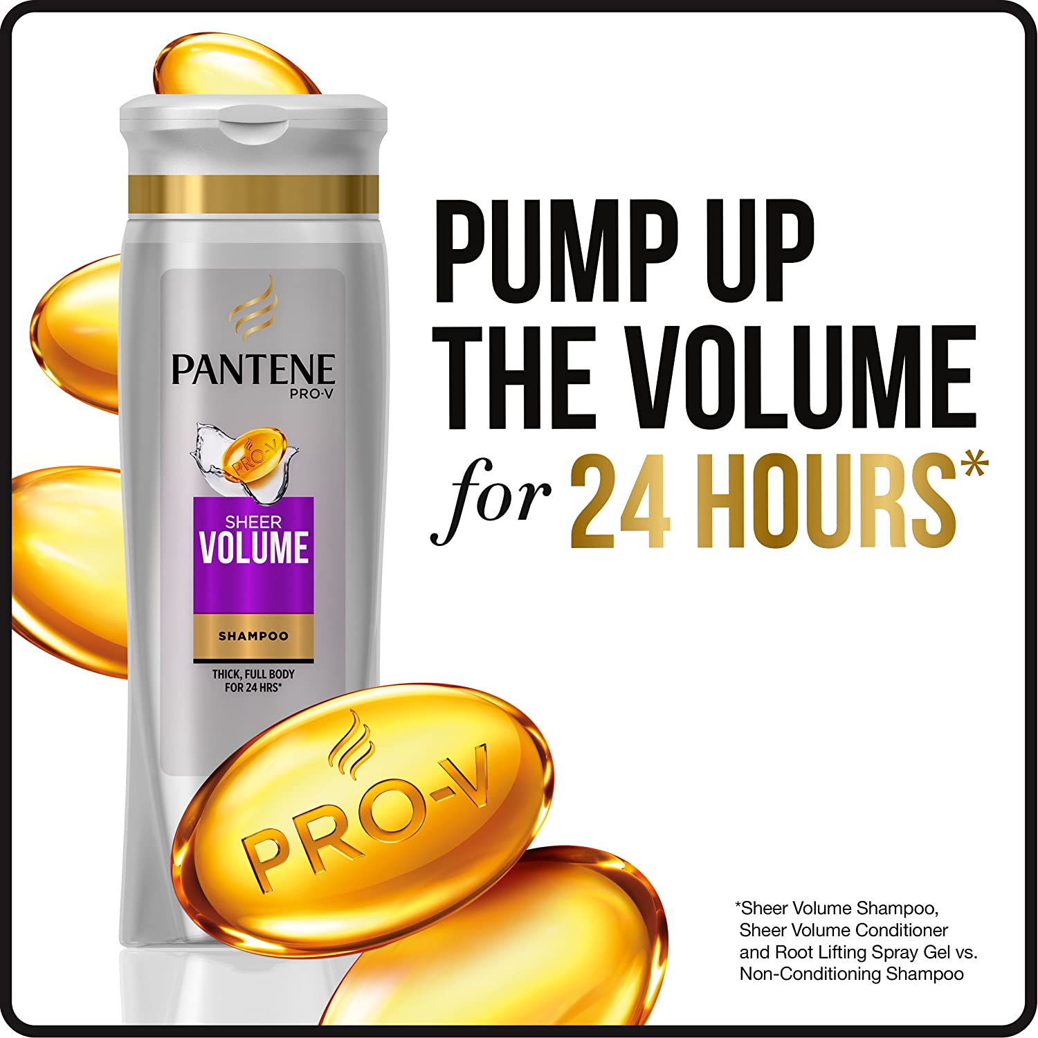 Pantene, Shampoo, Pro-V Sheer Volume for Fine Hair, 25.4 fl oz, Twin Pack