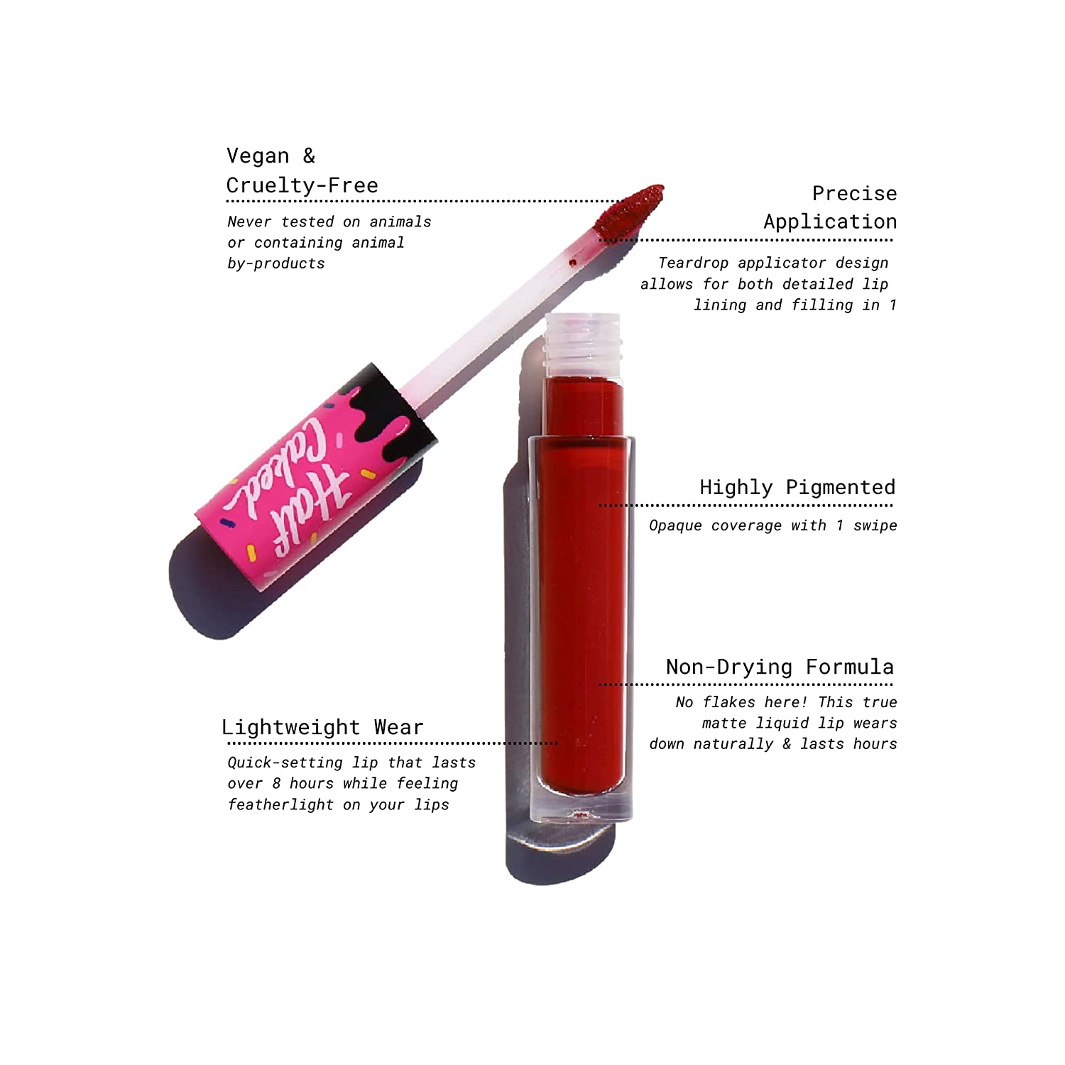 Half Caked Lip Fondant Liquid Lipstick, Bae Area | matte, transfer-proof, long-lasting, waterproof,