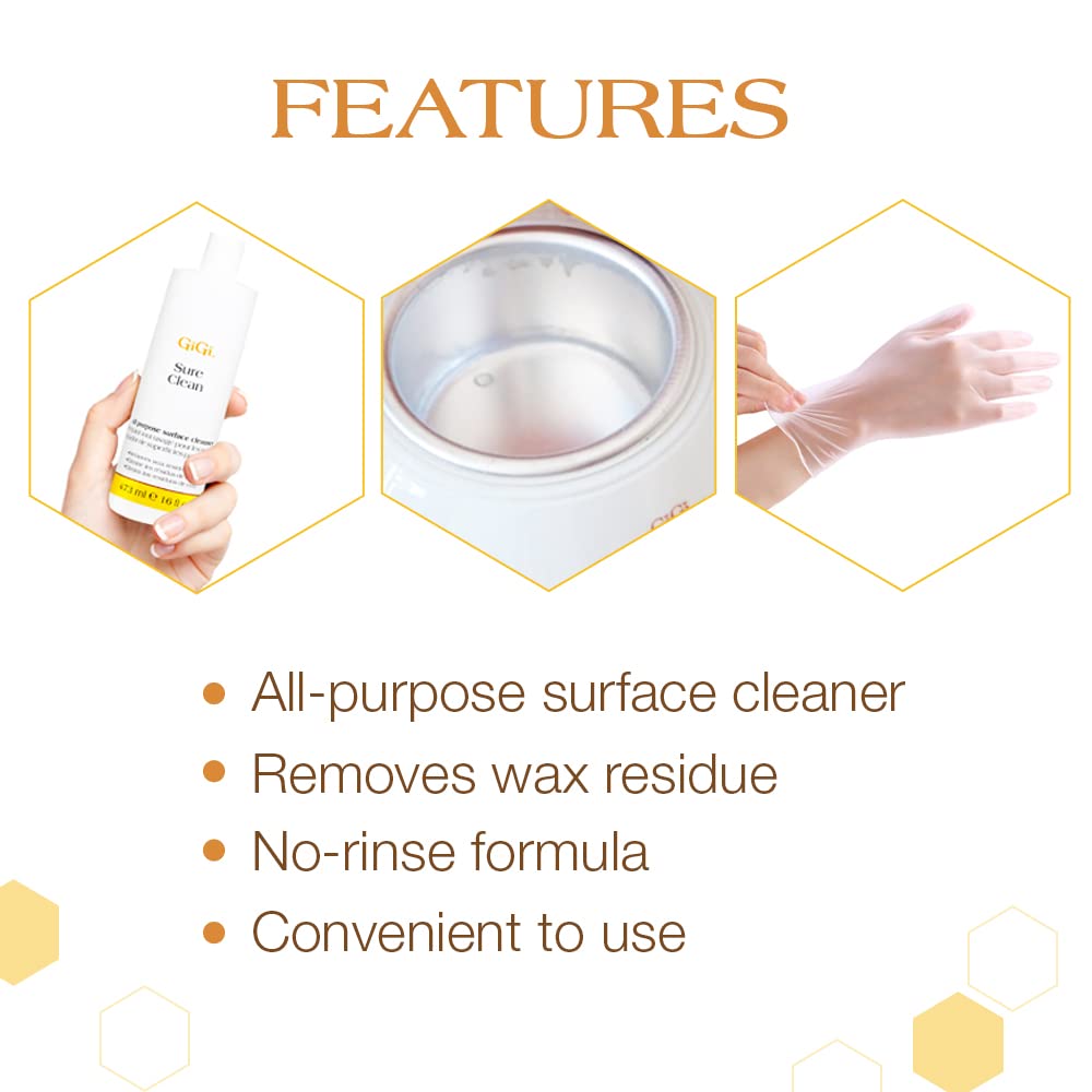 GiGi Sure Clean – All-Purpose Wax Warmer and Surface Cleaner, 16 fl oz