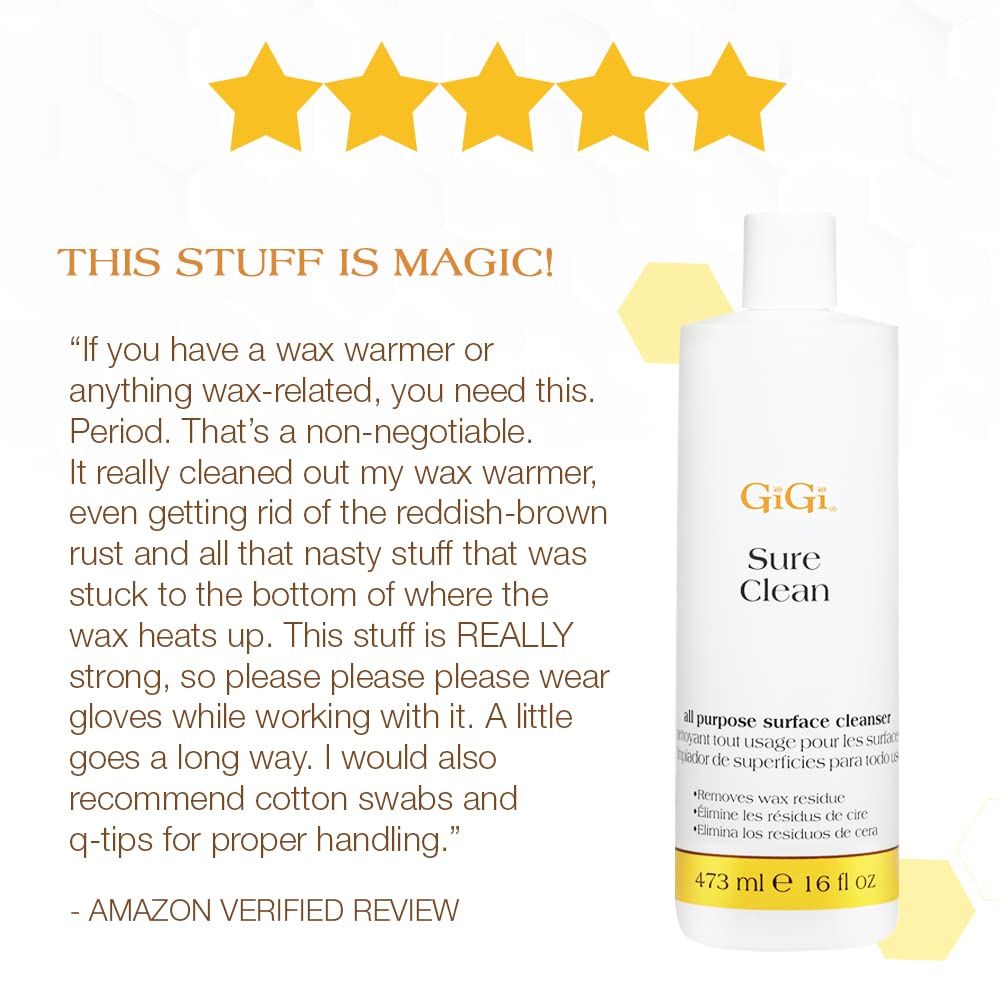 GiGi Sure Clean – All-Purpose Wax Warmer and Surface Cleaner, 16 fl oz
