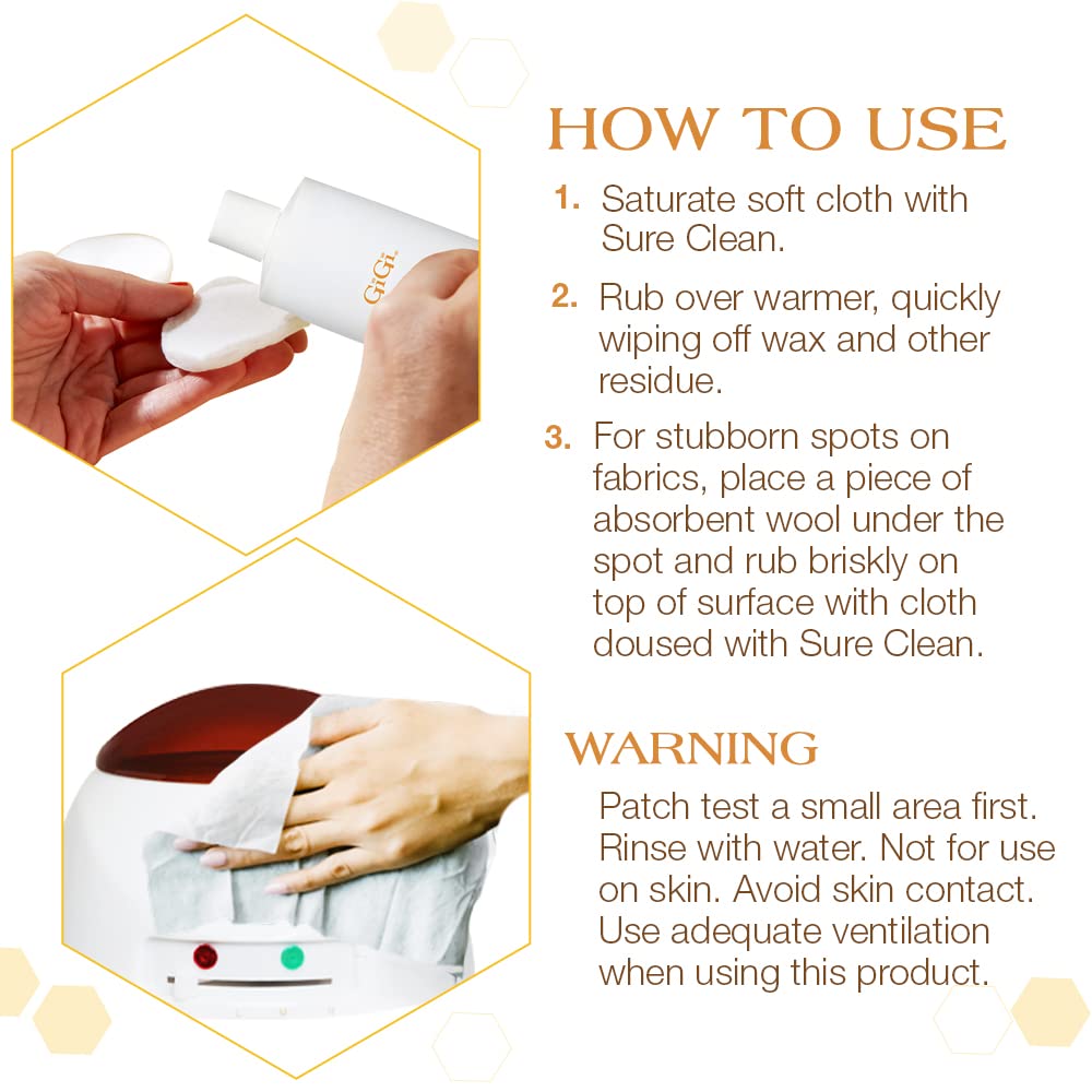 GiGi Sure Clean – All-Purpose Wax Warmer and Surface Cleaner, 16 fl oz