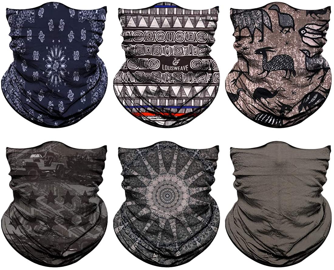 Neck Gaiter, Magic Headband Sport Headwear Elastic Face Mask Bandana Scarf UV Resistence Balaclava, 