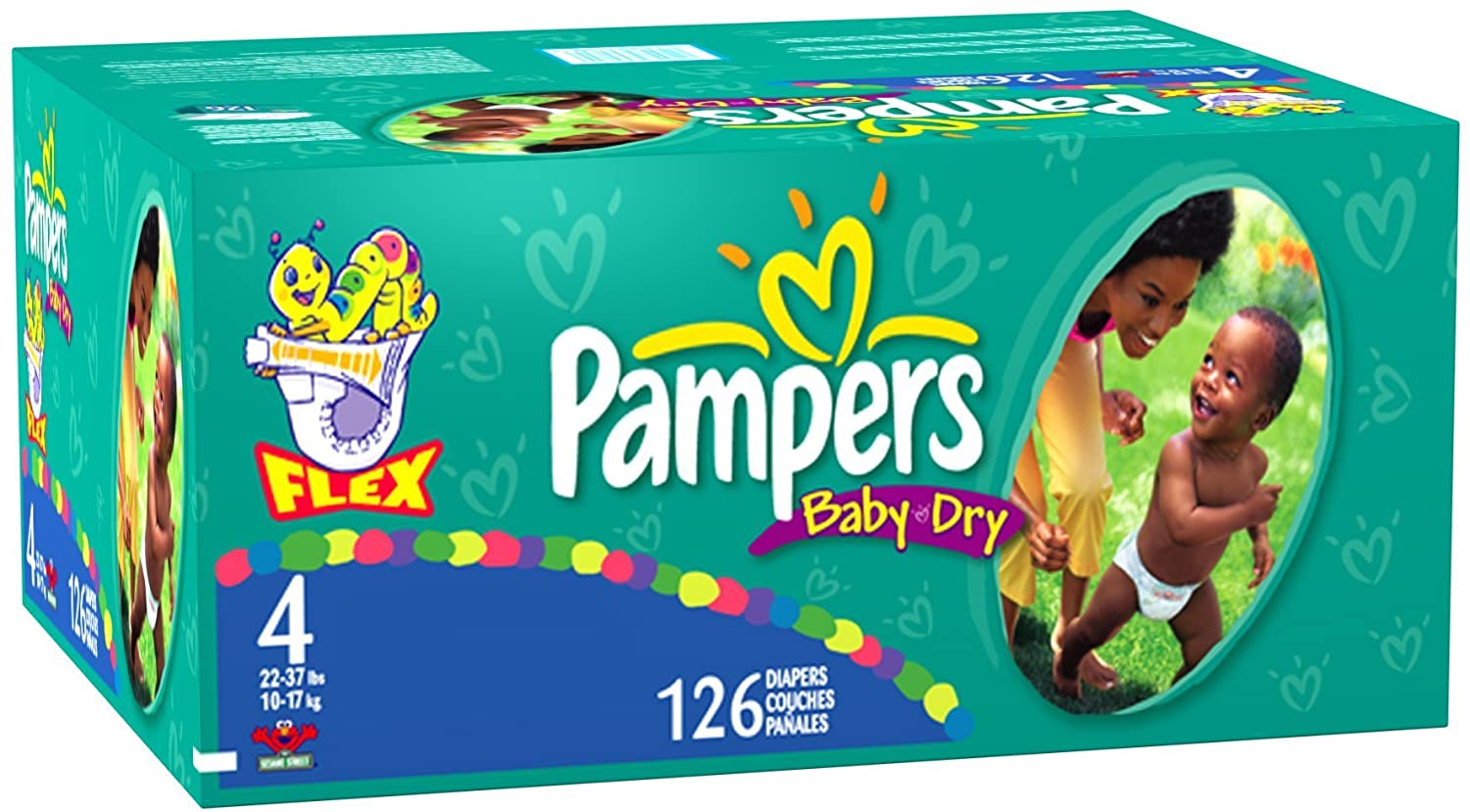 Pampers Baby Dry Diapers, Size 4, 126-Count