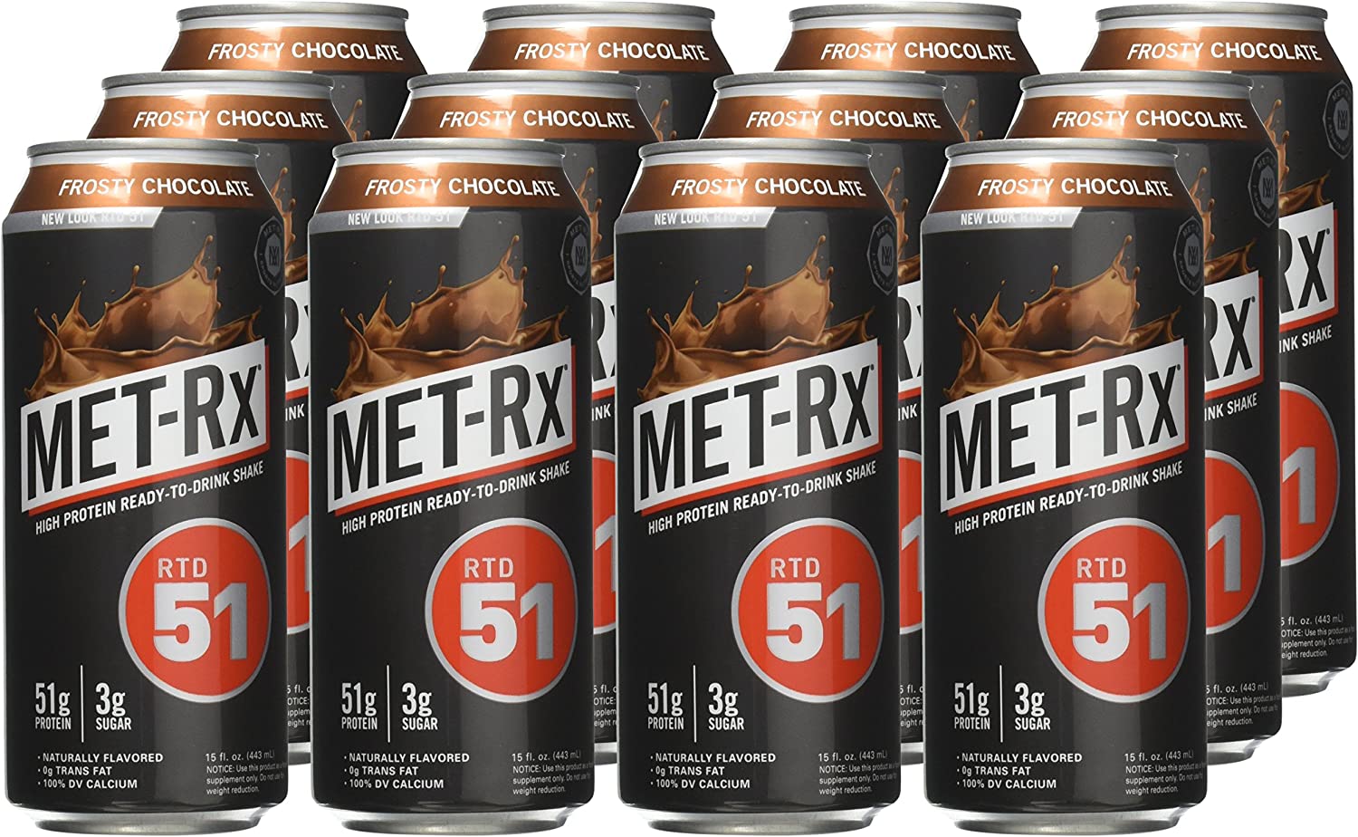 MET-Rx Ready to Drink Protein Shake, Keto Diet Friendly, Snack, Gluten Free, 51g of Protein, With Vi