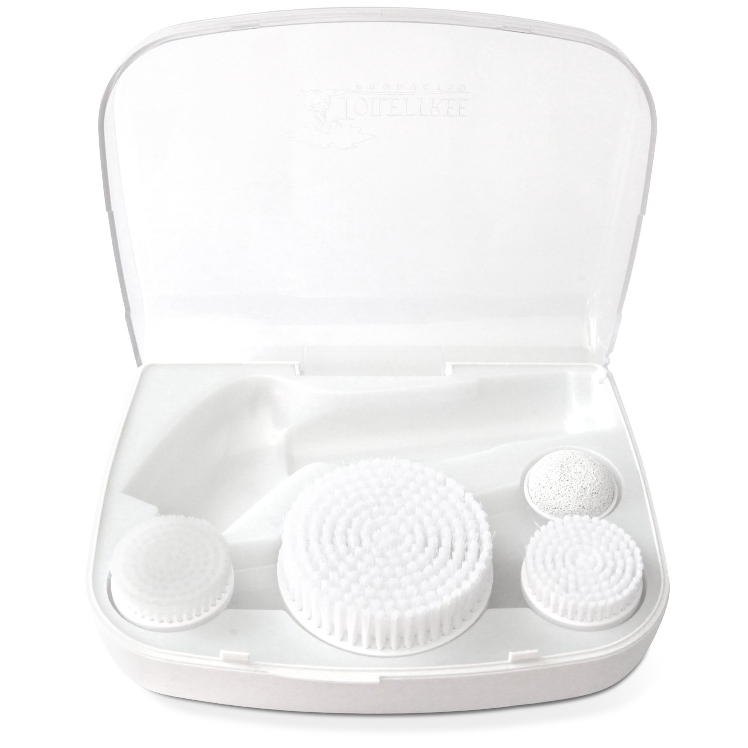 Travel Case for the Skin Cleansing System Facial Brush & Body Care Kit. Includes 4 replacement heads