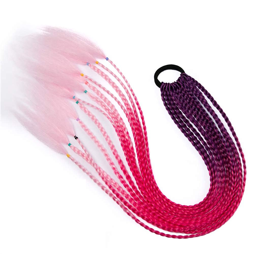 Fashion Women Hair Color Gradient Colored Headwear Hair Jewelry Accessories Wig Extension Dirty Wig 
