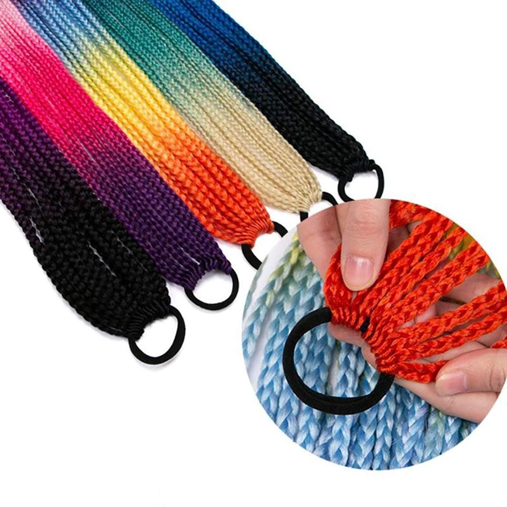 Fashion Women Hair Color Gradient Colored Headwear Hair Jewelry Accessories Wig Extension Dirty Wig 