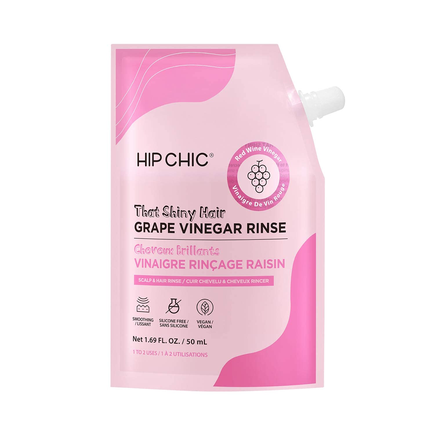 HIP CHIC That Fresh Hair Apple Vinegar Rinse + That Shiny Hair Grape Vinegar Rinse 1-Count of Each M