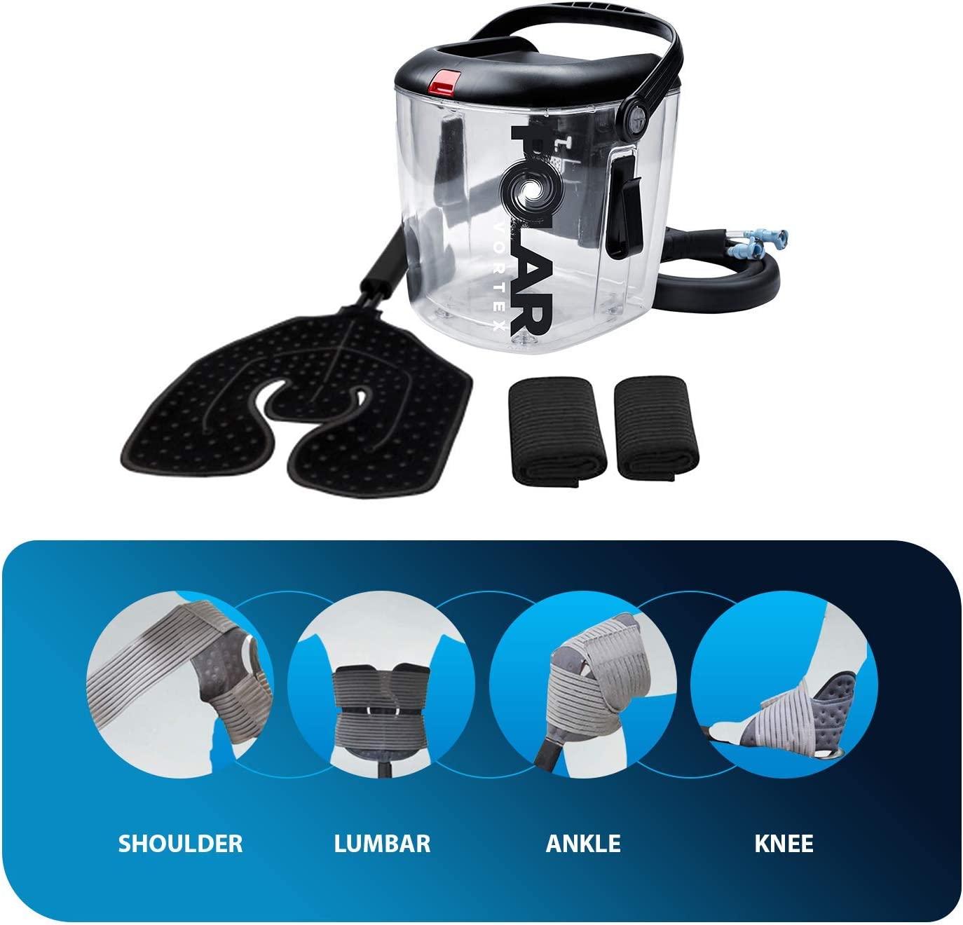 Cold Therapy Machine Gen 2 Polar Vortex - Ice Circulation System with Large Adjustable Cryo Cuff for