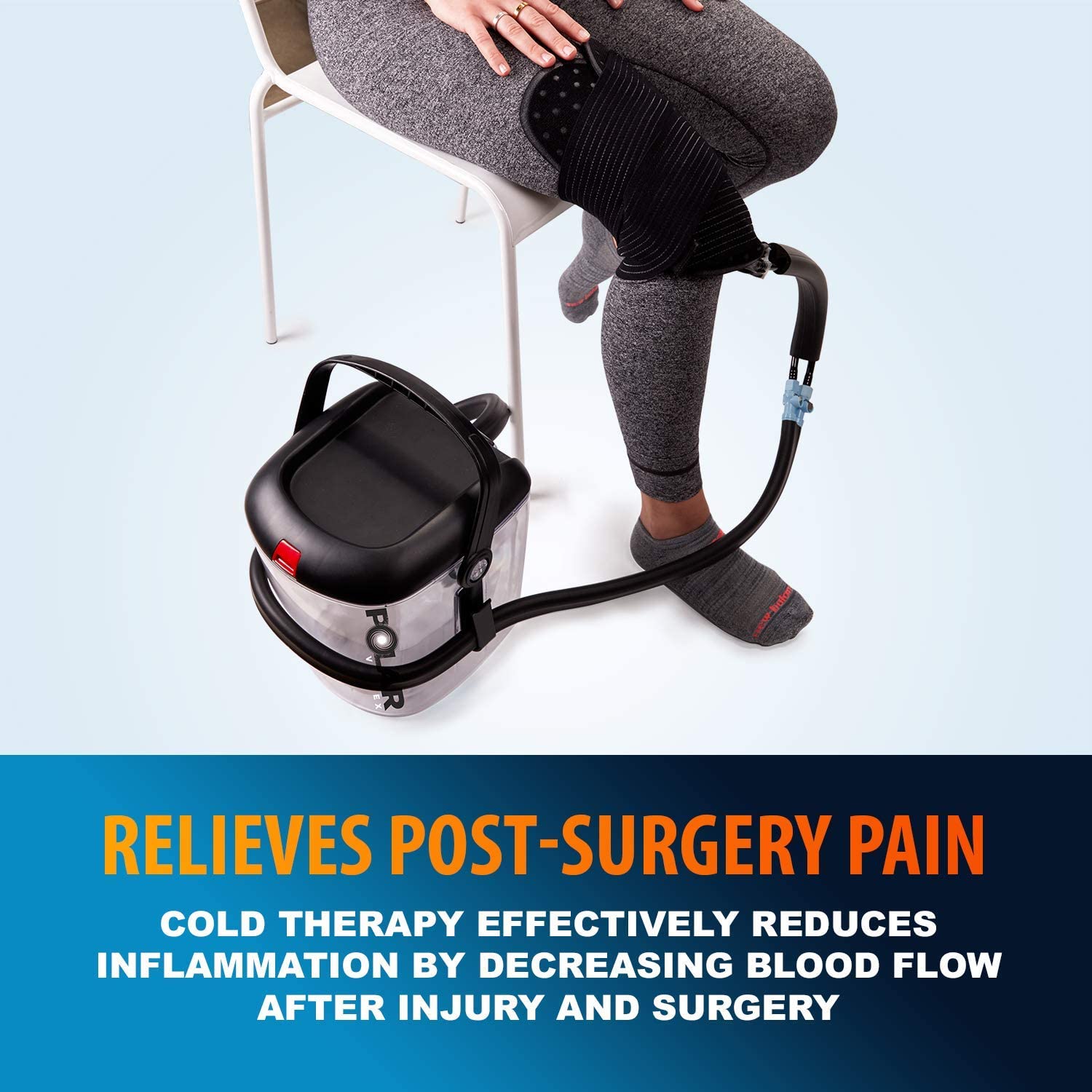 Cold Therapy Machine Gen 2 Polar Vortex - Ice Circulation System with Large Adjustable Cryo Cuff for