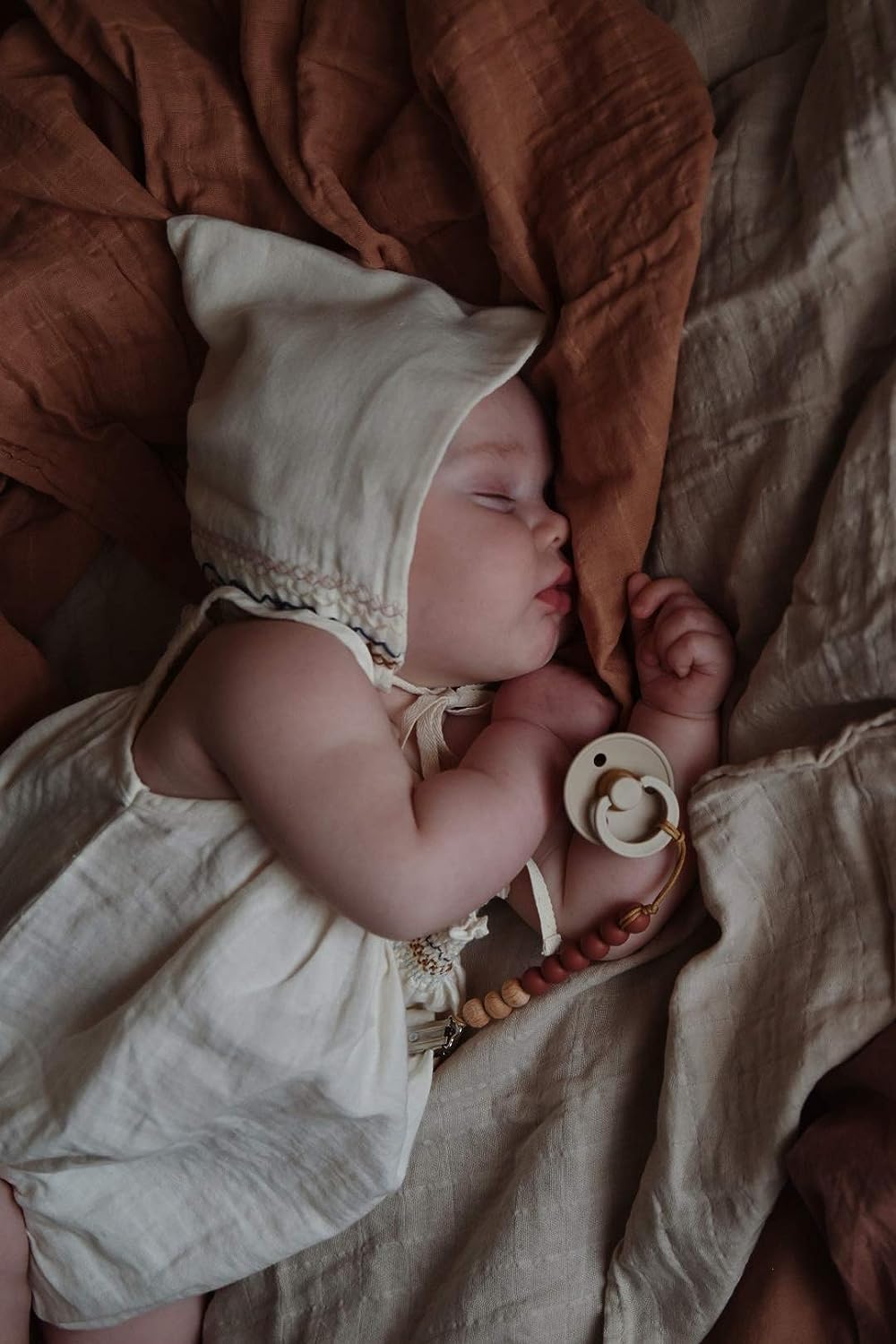 BIBS Baby Pacifier | BPA-Free Natural Rubber | Made in Denmark | Ivory 2-Pack (6-18 Months)