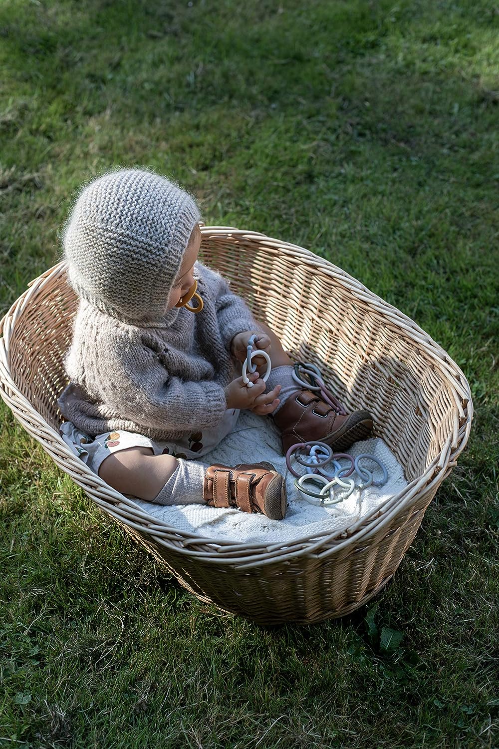 BIBS Baby Pacifier | BPA-Free Natural Rubber | Made in Denmark | Ivory 2-Pack (6-18 Months)