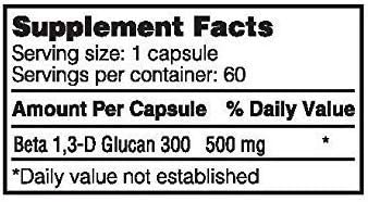 RYL Beta500 Beta 1, 3-D Glucan - 60 500mg caps