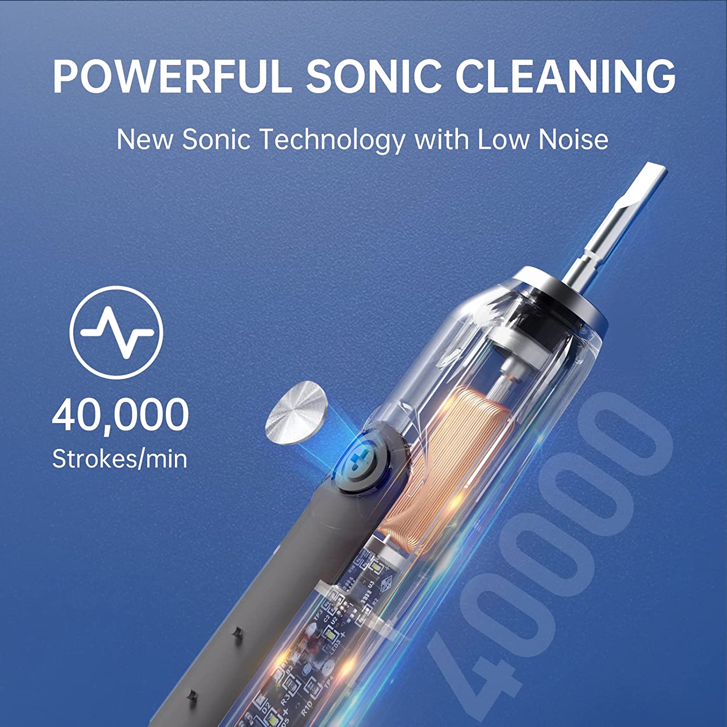 Proalpha Electric Toothbrush for Adults, Sonic Electric Toothbrushes With Travel Case, 6 Brush Heads