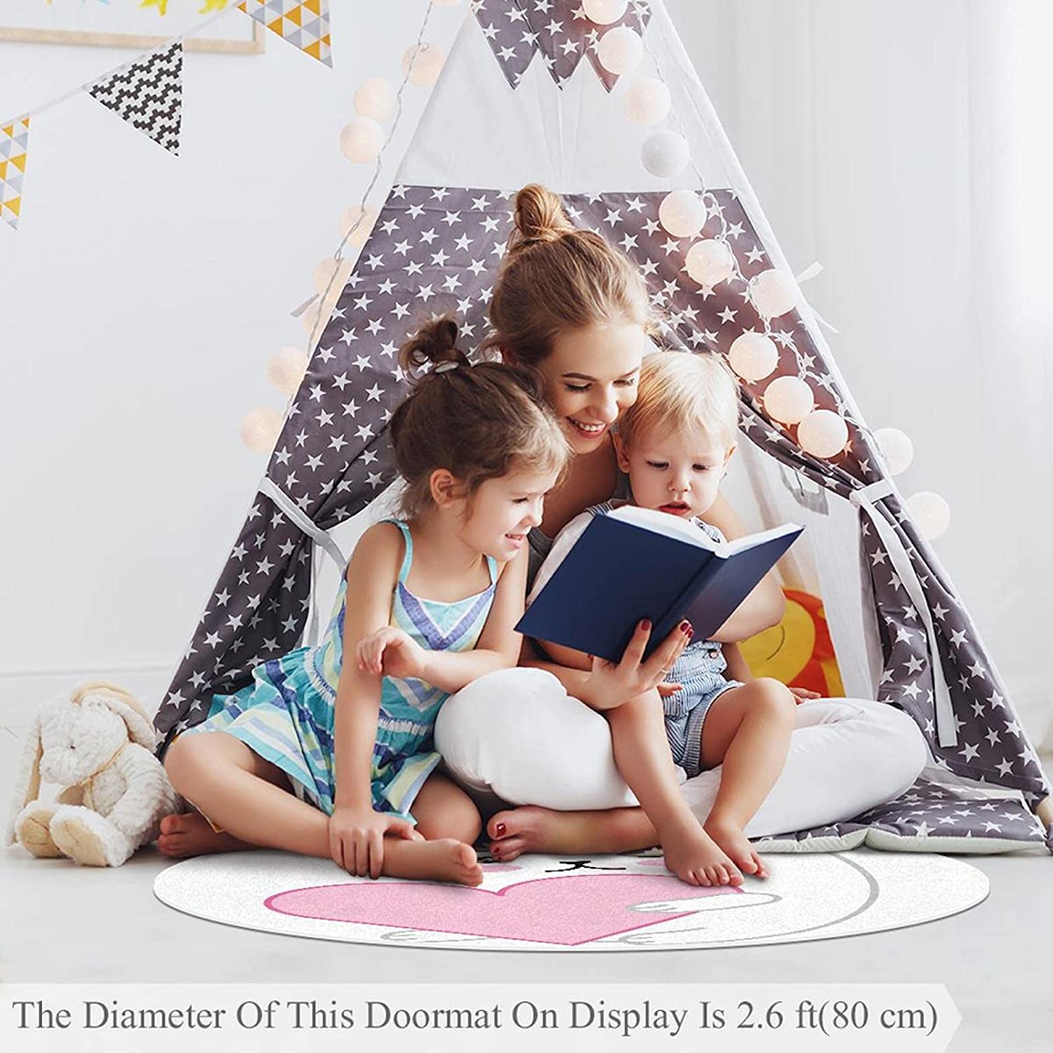 Area Rug Carpet Cartoon cat Anti-Skid Soft Smooth Carpet for Living Room Bedroom Home Decor Floor Ca