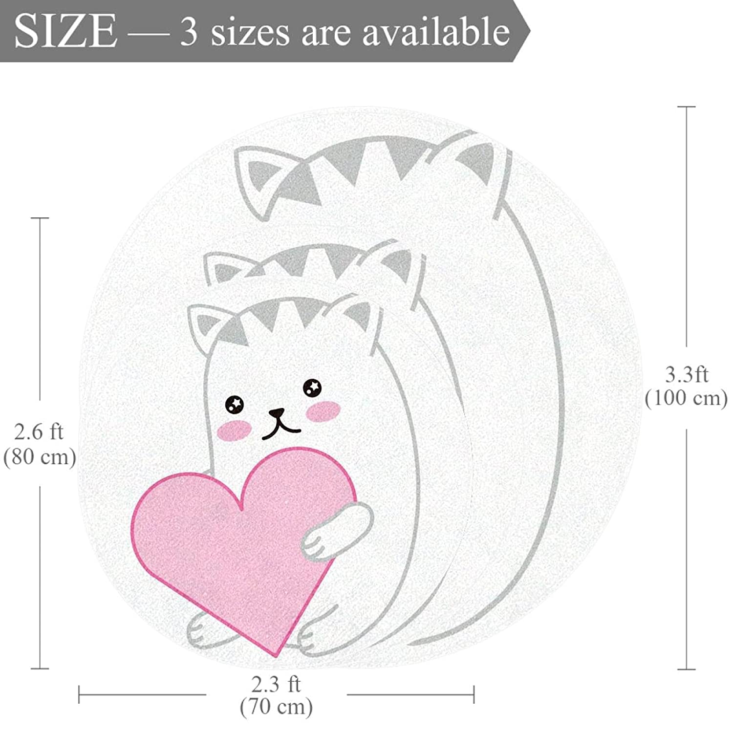 Area Rug Carpet Cartoon cat Anti-Skid Soft Smooth Carpet for Living Room Bedroom Home Decor Floor Ca