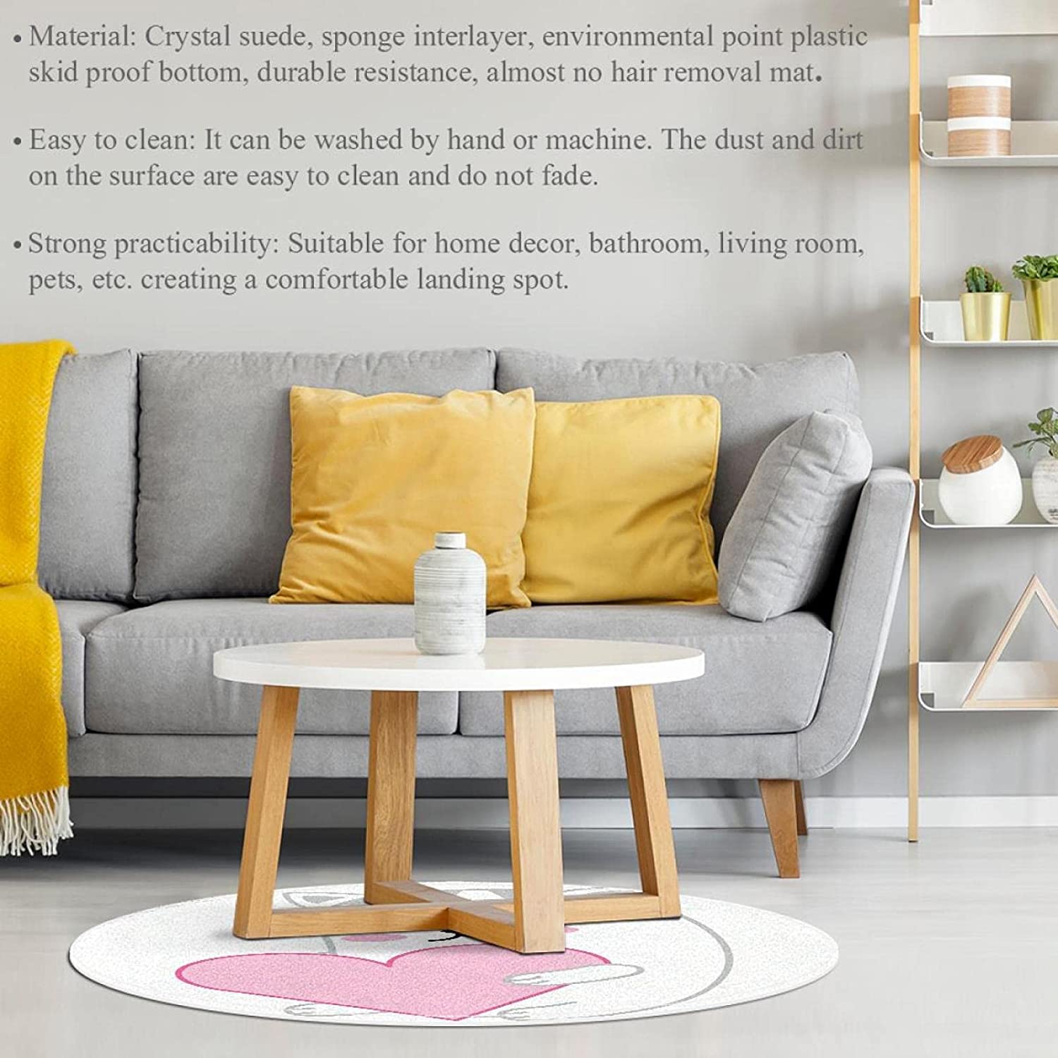 Area Rug Carpet Cartoon cat Anti-Skid Soft Smooth Carpet for Living Room Bedroom Home Decor Floor Ca