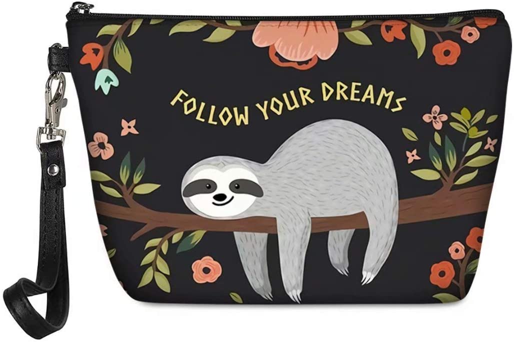 GOSTONG Tribal Mandala Flower Print Makeup Cosmetic Bag Small Case Travel Purse Pouch