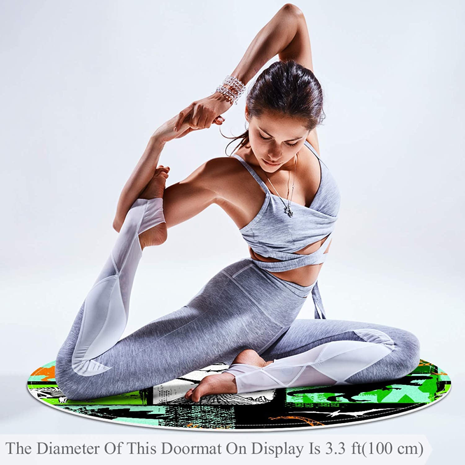 Kitchen Rugs and Mats Color Dinosaur Cushioned Chef Soft Non-Slip Rubber Back Floor Mats Washable Do